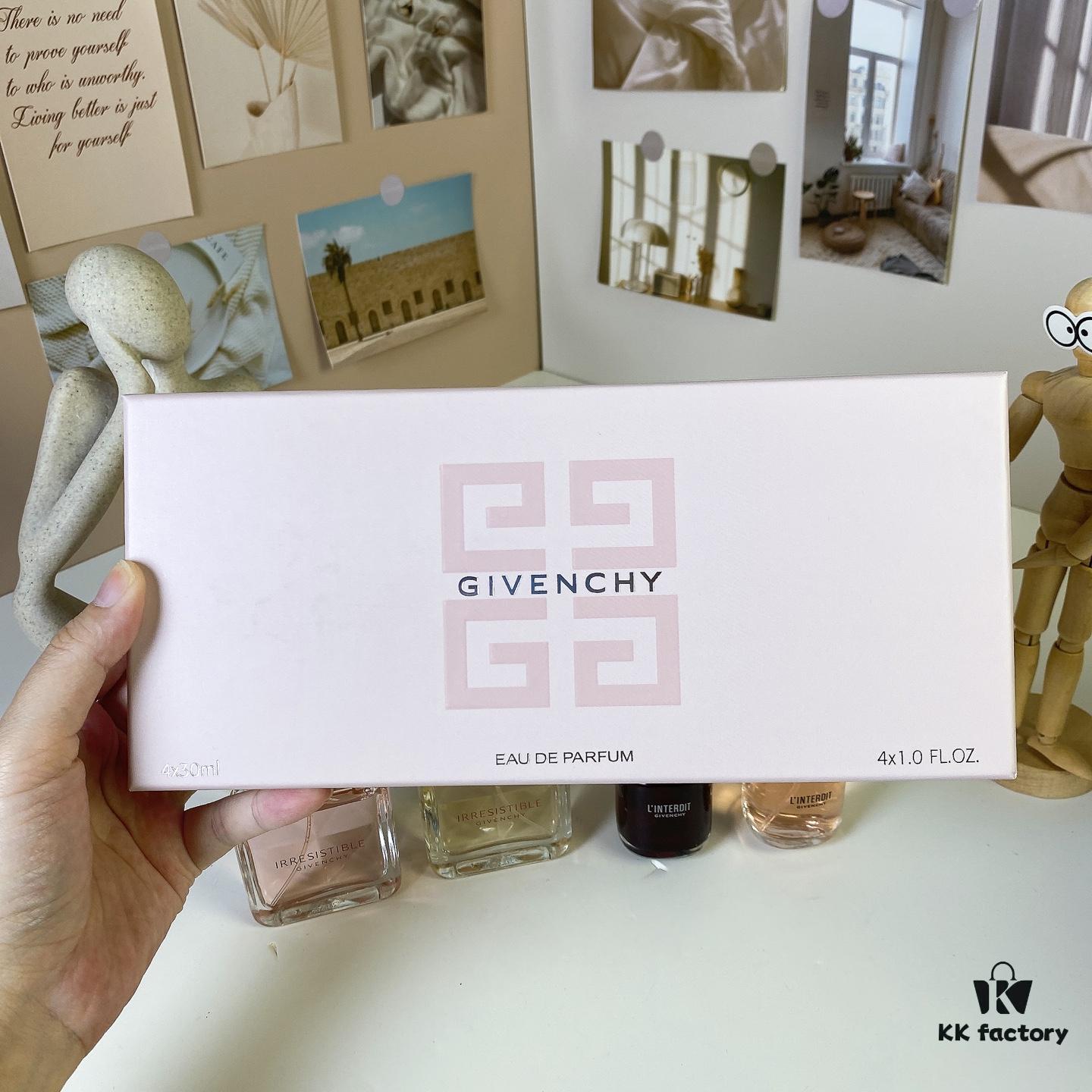 6931f5483a89a121ed546fb0 Givenchy L'Interdit Full Harmony Mini Set 4-Piece 30ml×4 with Spray Nozzles, Including: Pink Irresistible Eau de Toilette, Intense Irresistible, Intense L'Interdit, Red L'Interdit