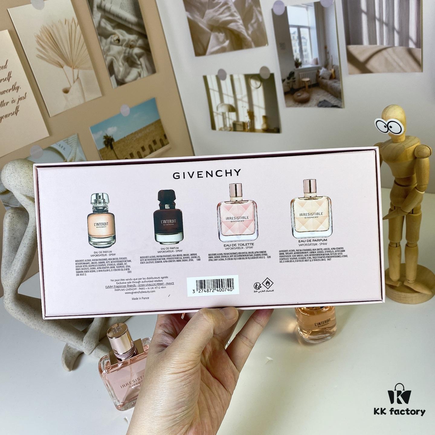 6931f5493a89a121ed546fb1 Givenchy L'Interdit Full Harmony Mini Set 4-Piece 30ml×4 with Spray Nozzles, Including: Pink Irresistible Eau de Toilette, Intense Irresistible, Intense L'Interdit, Red L'Interdit