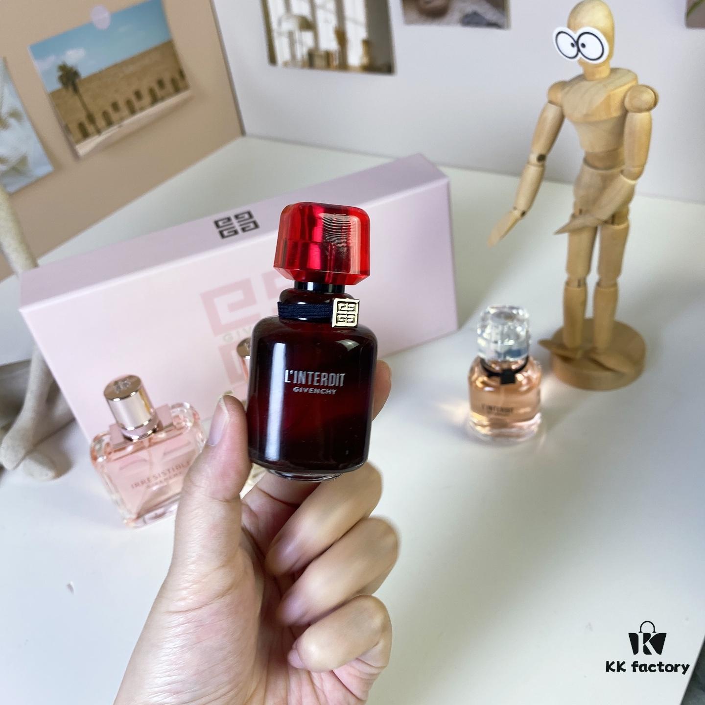 6931f5493a89a121ed546fb4 Givenchy L'Interdit Full Harmony Mini Set 4-Piece 30ml×4 with Spray Nozzles, Including: Pink Irresistible Eau de Toilette, Intense Irresistible, Intense L'Interdit, Red L'Interdit