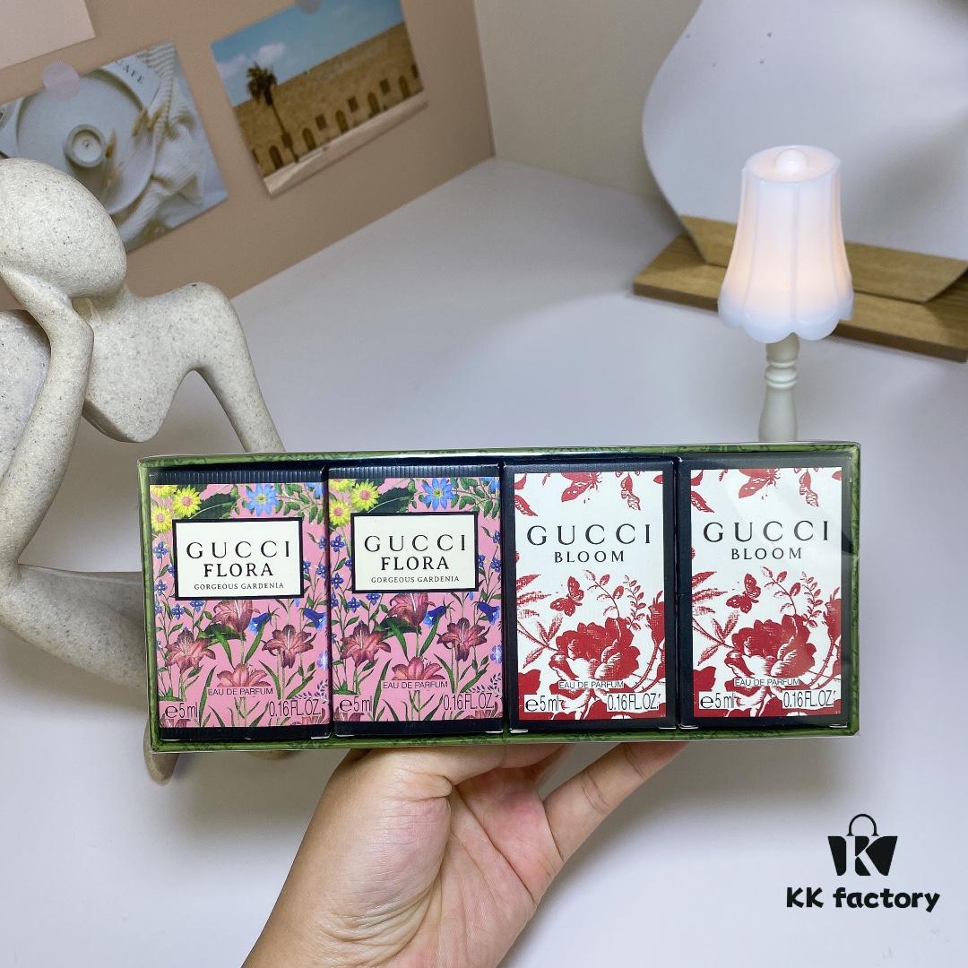 6931f5583a89a121ed547073 Free Shipping Q-Sized Gucci Green Box Four-Piece Set, Including: 2 Boxes of Bloom Perfume 5ml, 2 Boxes of Dreamy Gardenia 5ml