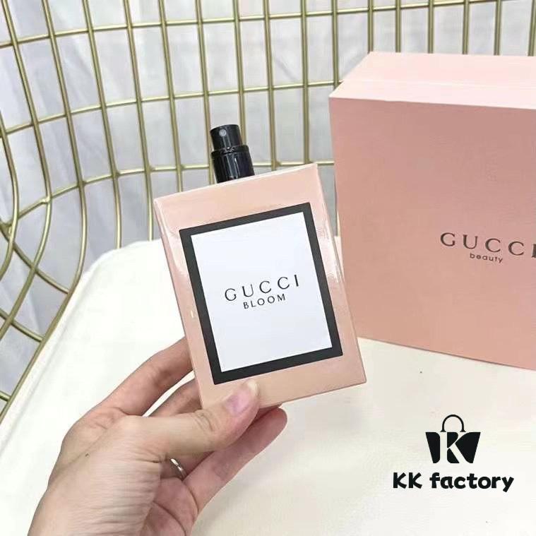 6931f55a3a89a121ed54708b Gucci Lipstick Perfume Set of Three: Gucci Bloom Perfume + Gucci Floral 25 Lipstick + Gucci Comb