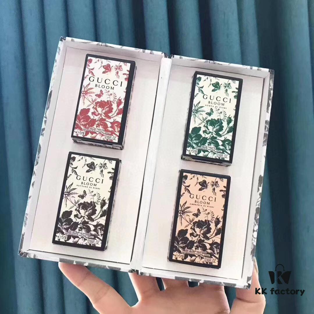 Gucci Flora Perfume Sample Set 5ml Four-Piece! Includes: Red, Green, Black, and Red Flora 5ml × 4