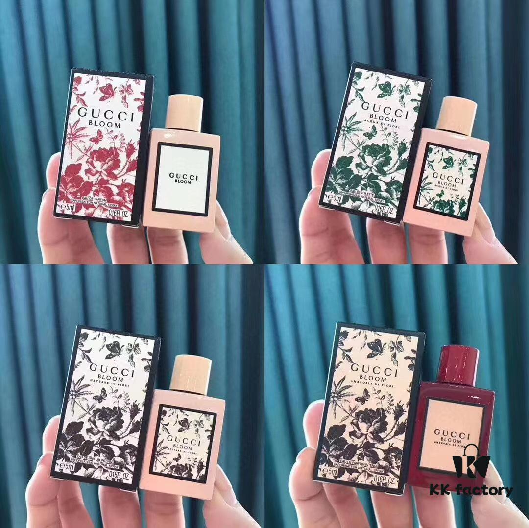 Gucci Flora Perfume Sample Set 5ml Four-Piece! Includes: Red, Green, Black, and Red Flora 5ml × 4