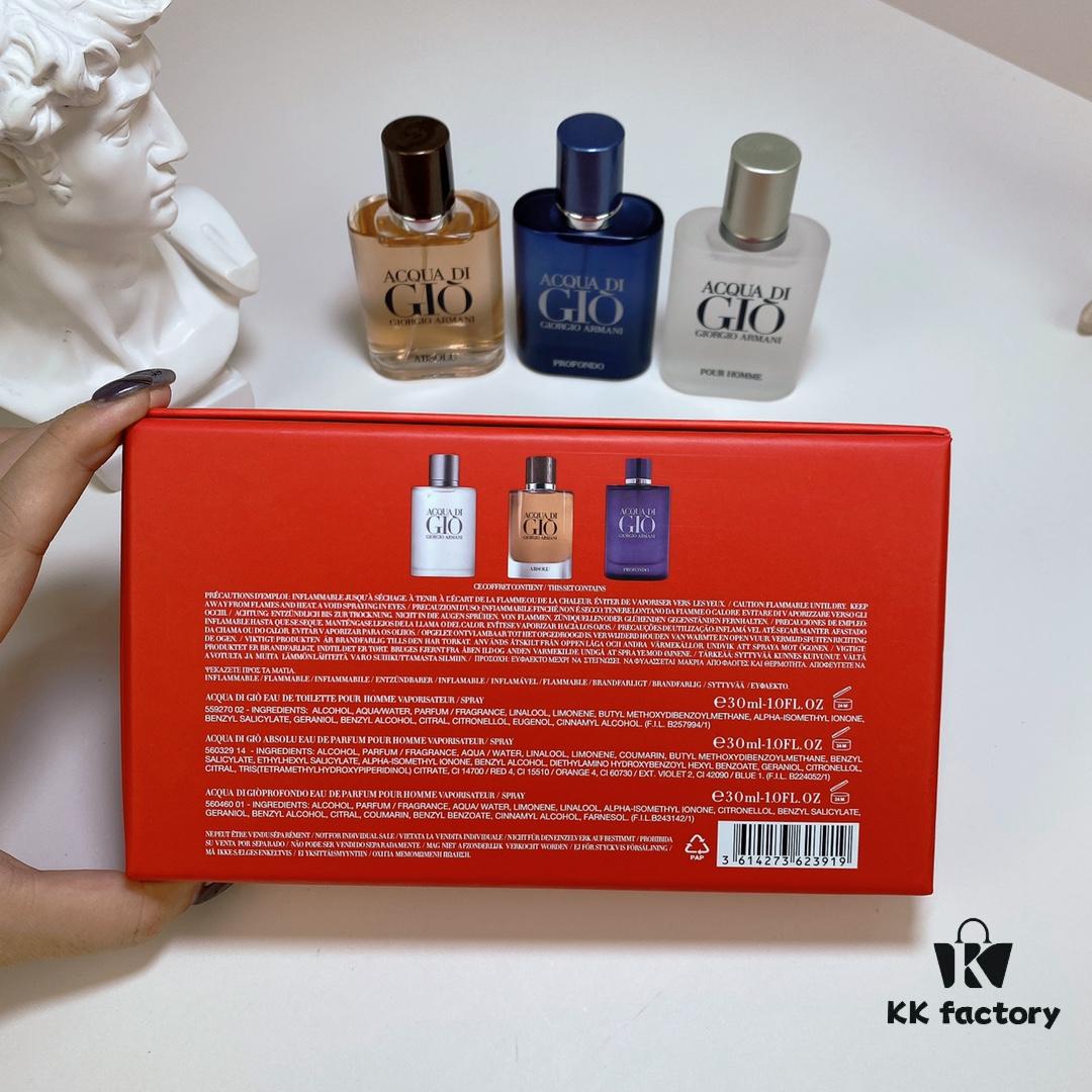 6931f5693a89a121ed547132 Free Shipping Armani Acqua di Giò Homme Mini Set Four-Piece Kit 30ml×4 with Spray Heads, Includes: Acqua di Gio Pour Homme Classic, Intense, Deep Blue, and Black Edition
