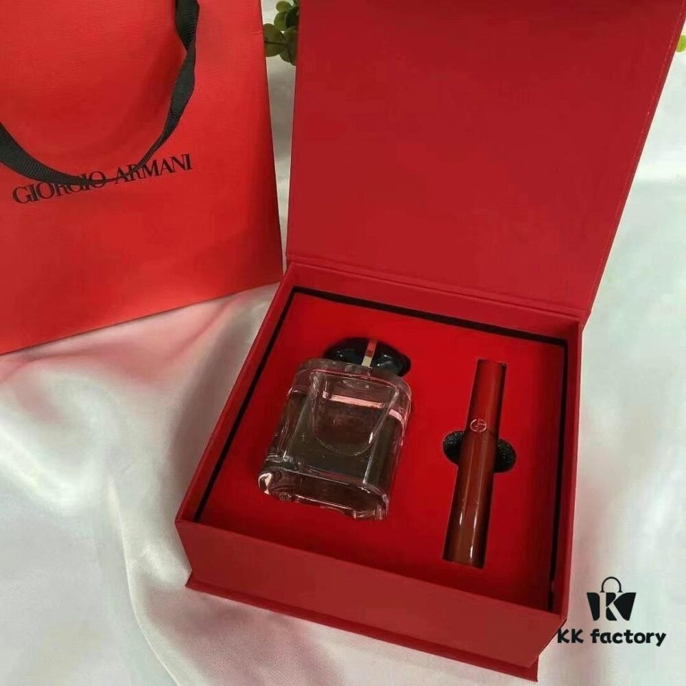 6931f5713a89a121ed54719e Armani My Way Perfume and Lip Gloss Set with Gift Bag, Includes 90ml My Way Perfume and Red Tube Lip Gloss #405