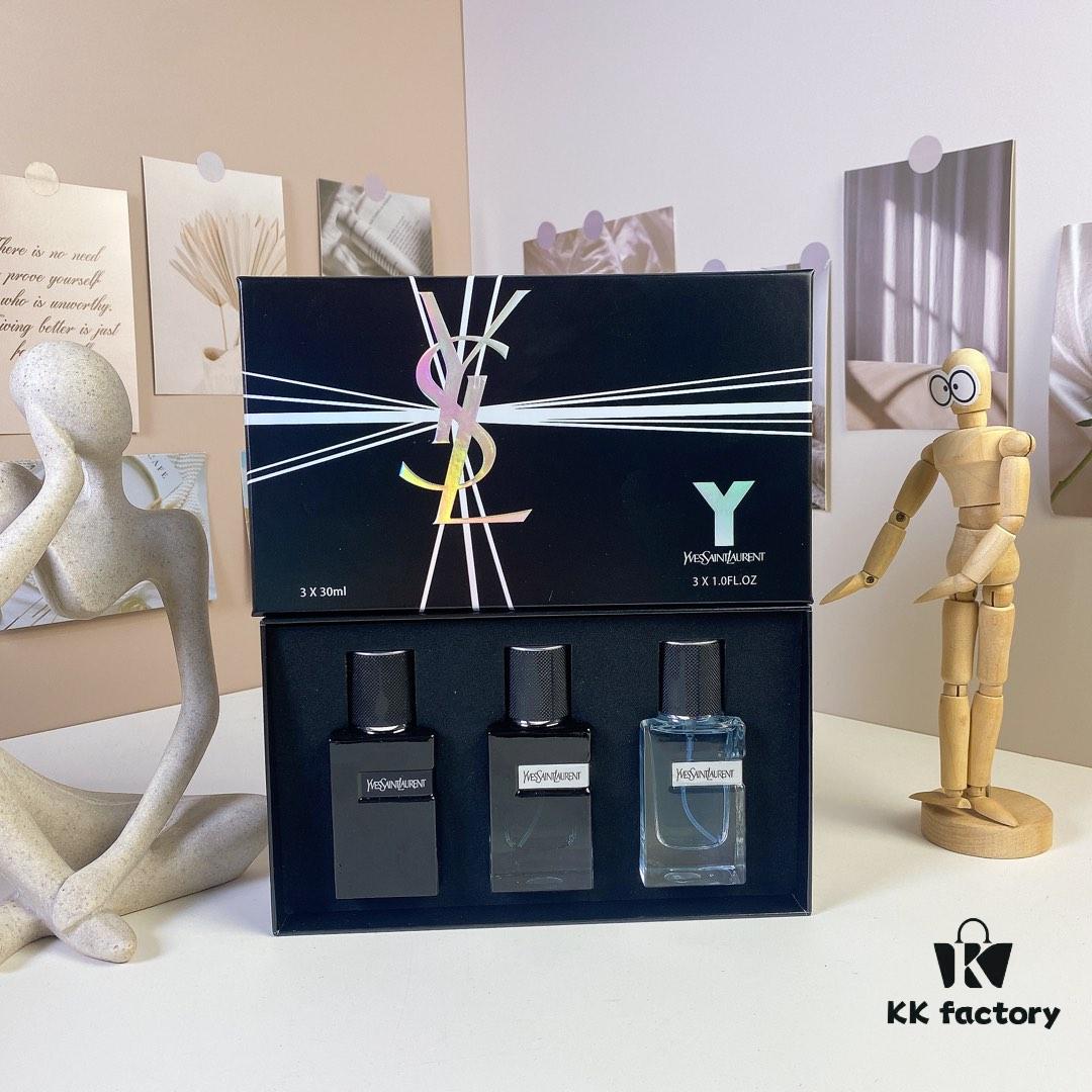 6931f5793a89a121ed54720f Yves Saint Laurent Black Box L'Homme Intense Mini Set 30ml x 3 with Spray Heads, Including: Black Bottle L'Homme Intense, Concentrated L'Homme Intense, and Light L'Homme Intense
