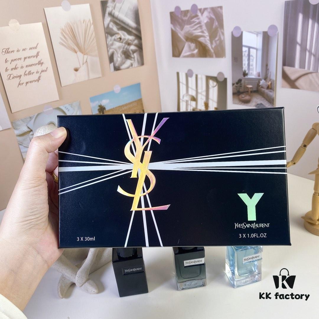 6931f57a3a89a121ed547215 Yves Saint Laurent Black Box L'Homme Intense Mini Set 30ml x 3 with Spray Heads, Including: Black Bottle L'Homme Intense, Concentrated L'Homme Intense, and Light L'Homme Intense
