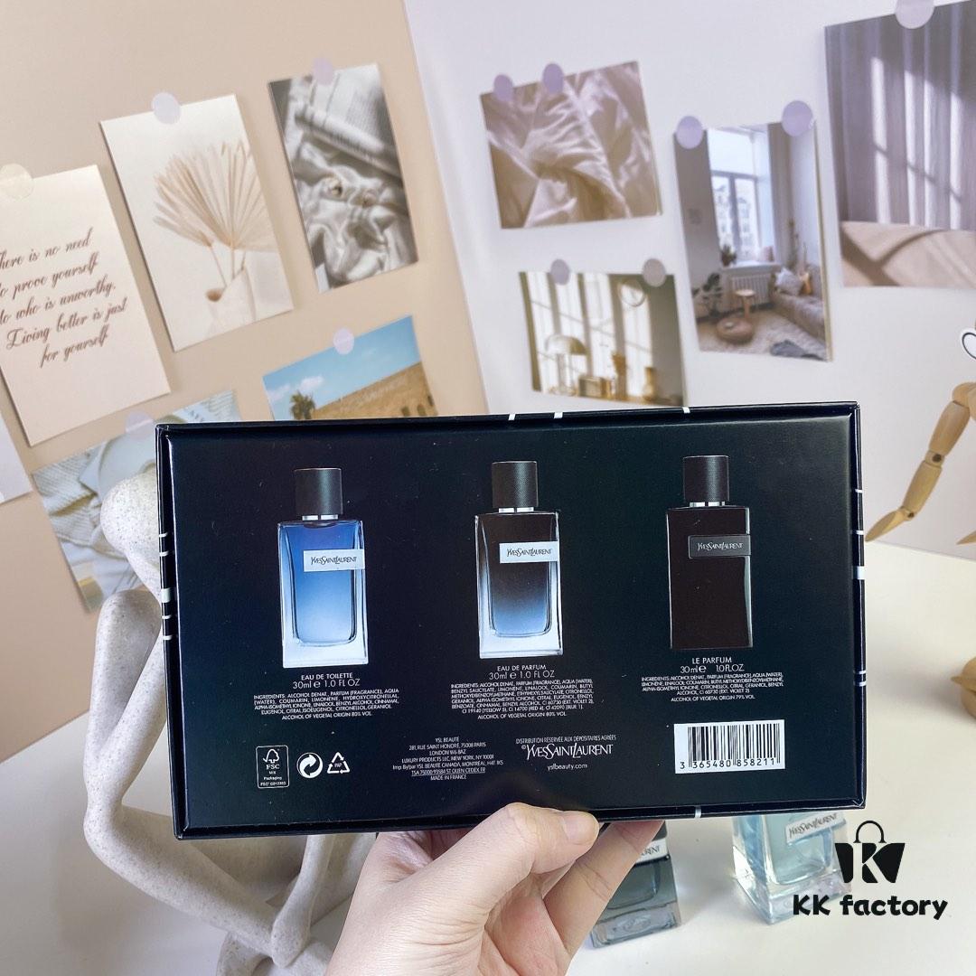 6931f57a3a89a121ed547216 Yves Saint Laurent Black Box L'Homme Intense Mini Set 30ml x 3 with Spray Heads, Including: Black Bottle L'Homme Intense, Concentrated L'Homme Intense, and Light L'Homme Intense