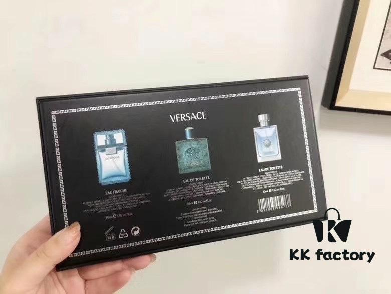 6931f5953a89a121ed54735c Versace New Men's Perfume 3-Piece Set *30ml with Spray, Including Cloud Light Scent 30ml, Eros Men's Perfume 30ml, and Self-Titled Men's Perfume 30ml