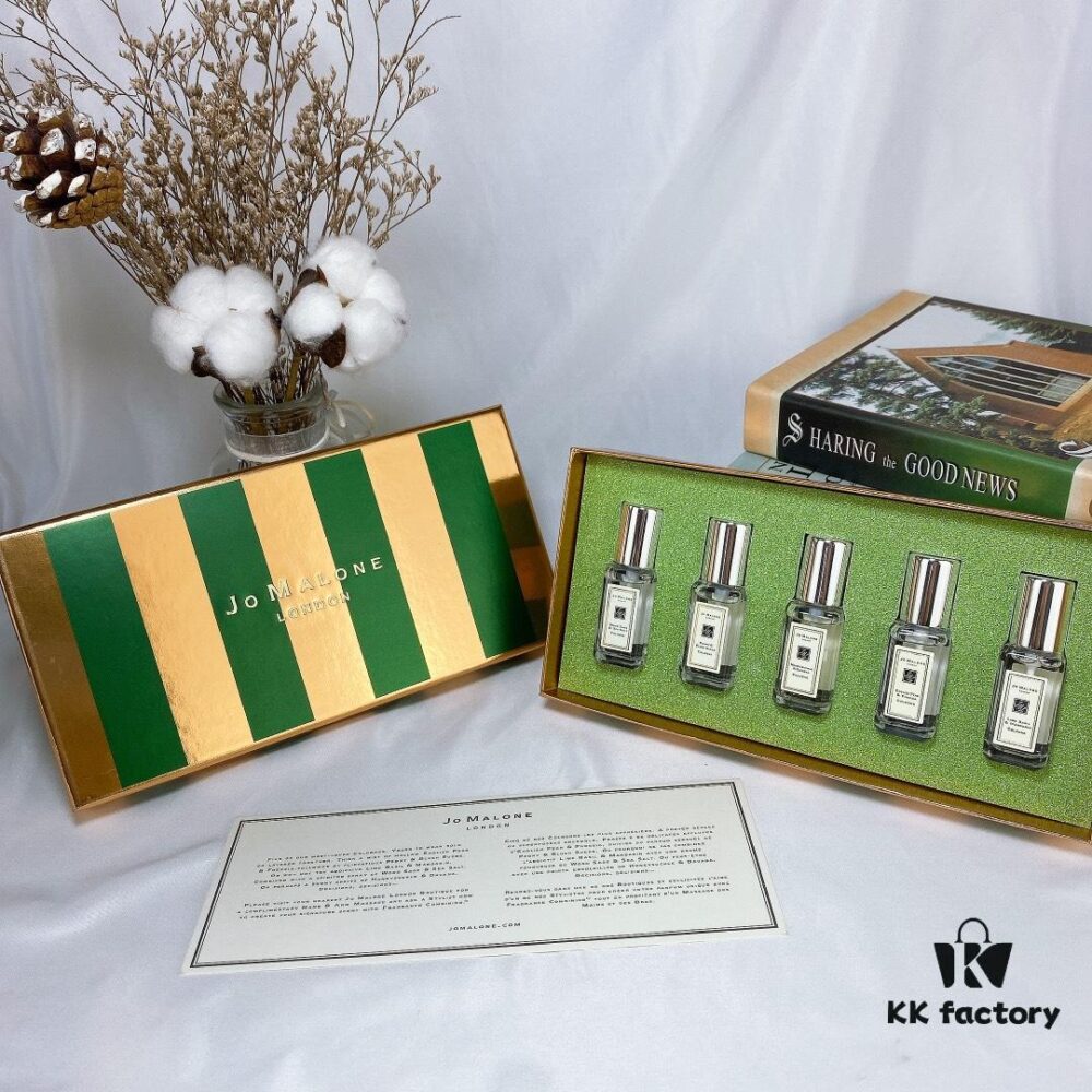 6931f5fd3a89a121ed5478b3 Authentic Counter Jo Malone Avocado Green Candy Set of Five, Q-Version Miniature Bottles 5×9ml, Includes Lime, English Pear, Honeysuckle, Peony, Sea Salt Scents, Hexagonal Spray Nozzles Match Official Version