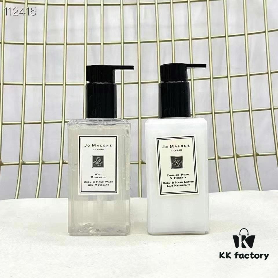 6931f6093a89a121ed547951 Jo Malone Bath & Body Set of Two! Includes Gift Bag. Contains: English Pear & Freesia Body Lotion 250ml, Bluebell Shower Gel 250ml