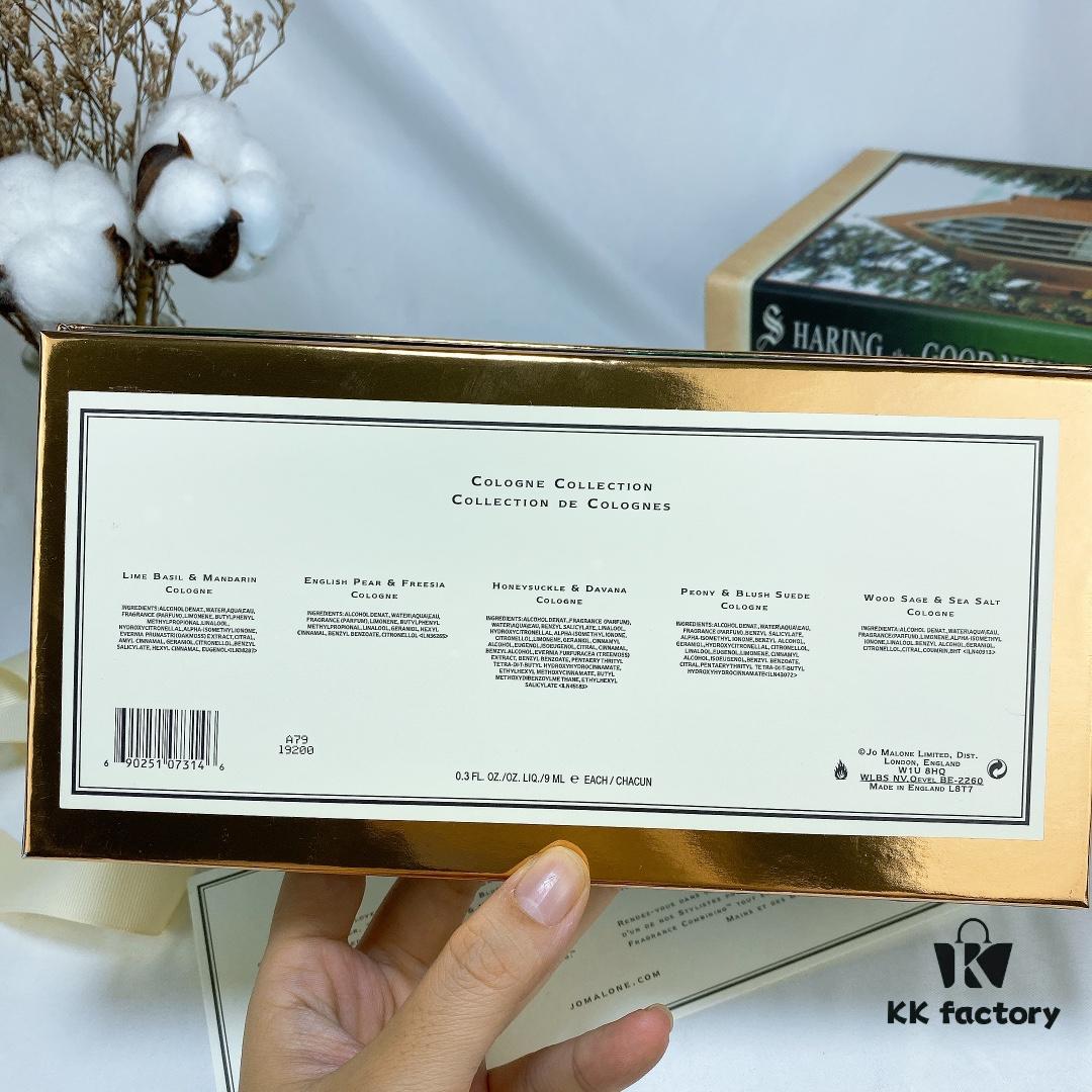 6931f60e3a89a121ed5479a2 Jo Malone Counter Exclusive Christmas Blue 5-Piece Set, Mini 9ml Each with Atomizer, ️ Authentic Hexagonal Sprayer, Scents: Lime, English Pear, Honeysuckle, Peony, Sea Salt