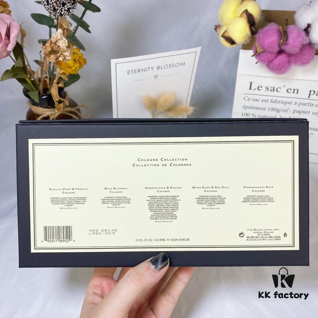 6931f6163a89a121ed547a10 New Jo Malone Perfume Set of 5 x 9ml, White Bottle Christmas Limited Edition