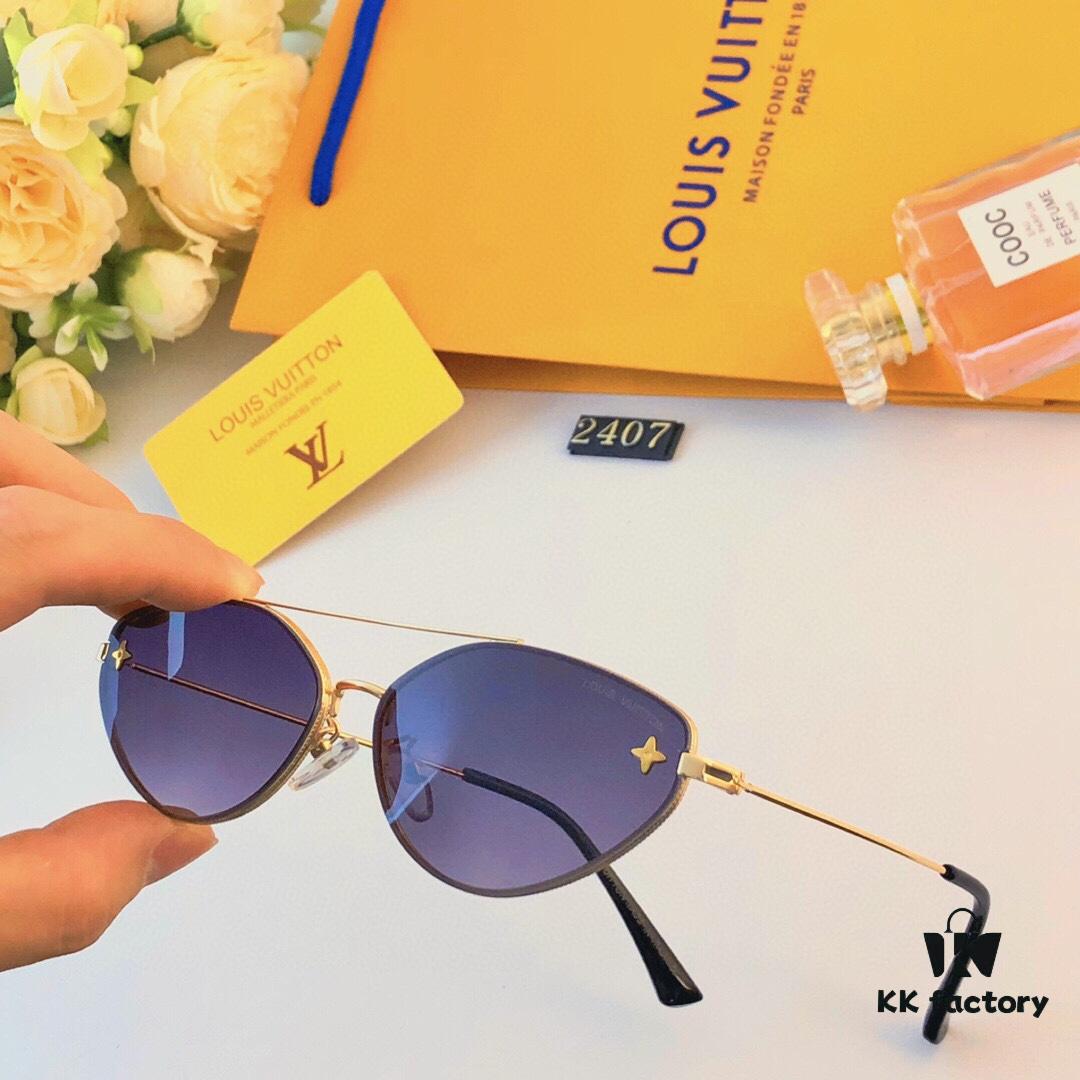 6931f63d3a89a121ed547c0c LV 2024 New Fashion Cat-Eye Sunglasses for Women, Stylish European and American Design, Cross-border Sunglasses