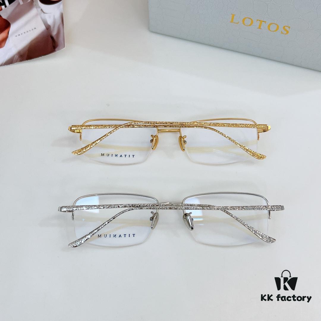 6931f6443a89a121ed547c65 140 Lotus STO1102 Titanium Square Prescription Eyeglasses Size: 57-19-145
