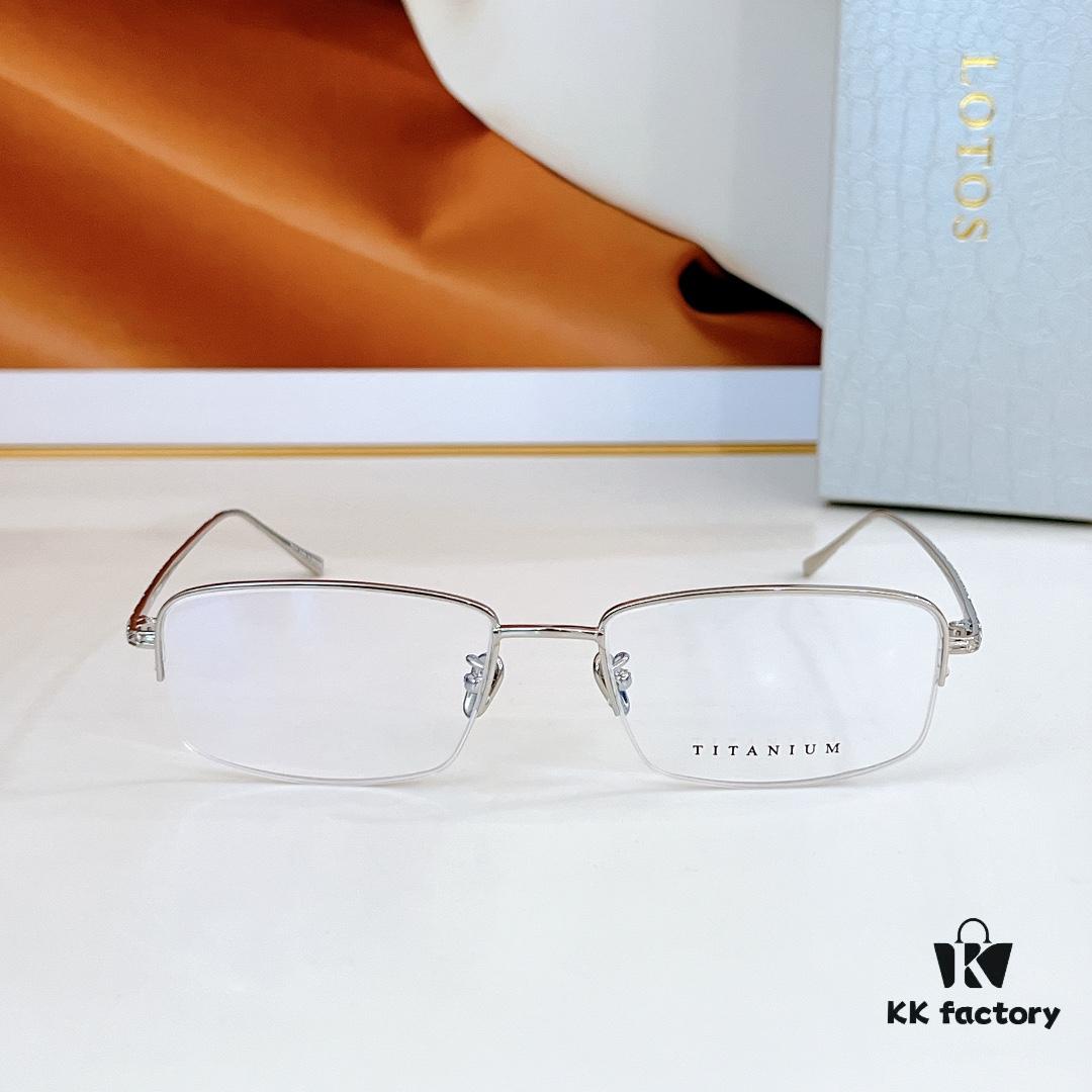 6931f6443a89a121ed547c69 140 Lotus STO1102 Titanium Square Prescription Eyeglasses Size: 57-19-145