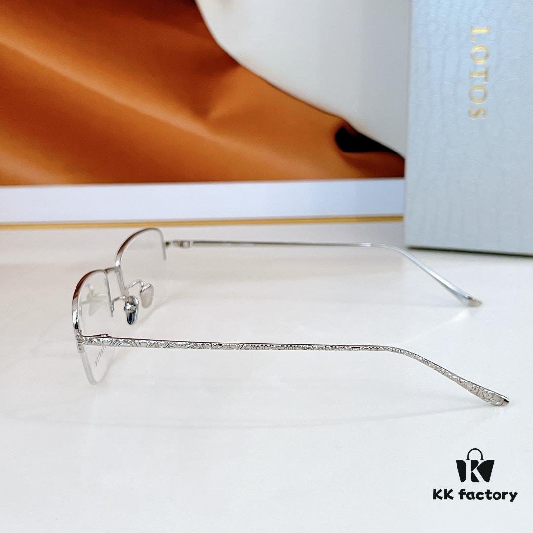 6931f6443a89a121ed547c6b 140 Lotus STO1102 Titanium Square Prescription Eyeglasses Size: 57-19-145