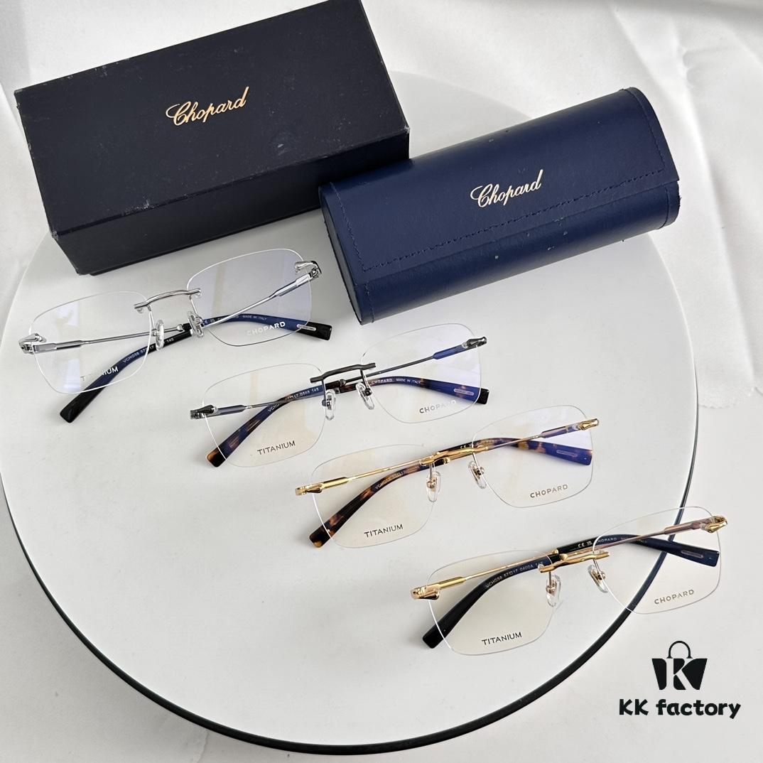 6931f64d3a89a121ed547cea Chopard Titanium High-Quality Optical Frame with IP Plating, Model: VCHG58, Size: 57□17-145