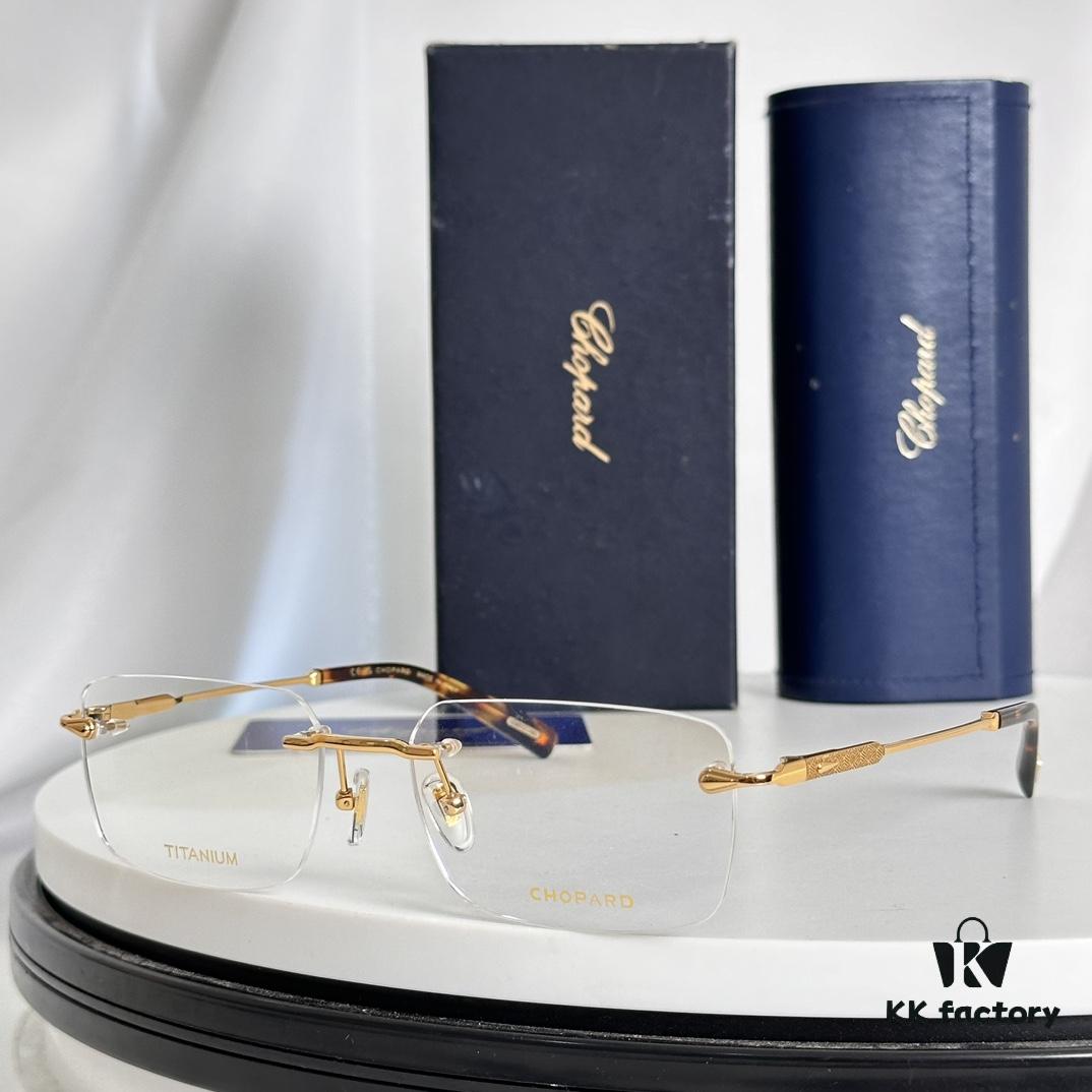 6931f64d3a89a121ed547ced Chopard Pure Titanium Optical Glasses, High-Quality Original Design with IP Plating, Model: VCHG57, 58-17-145