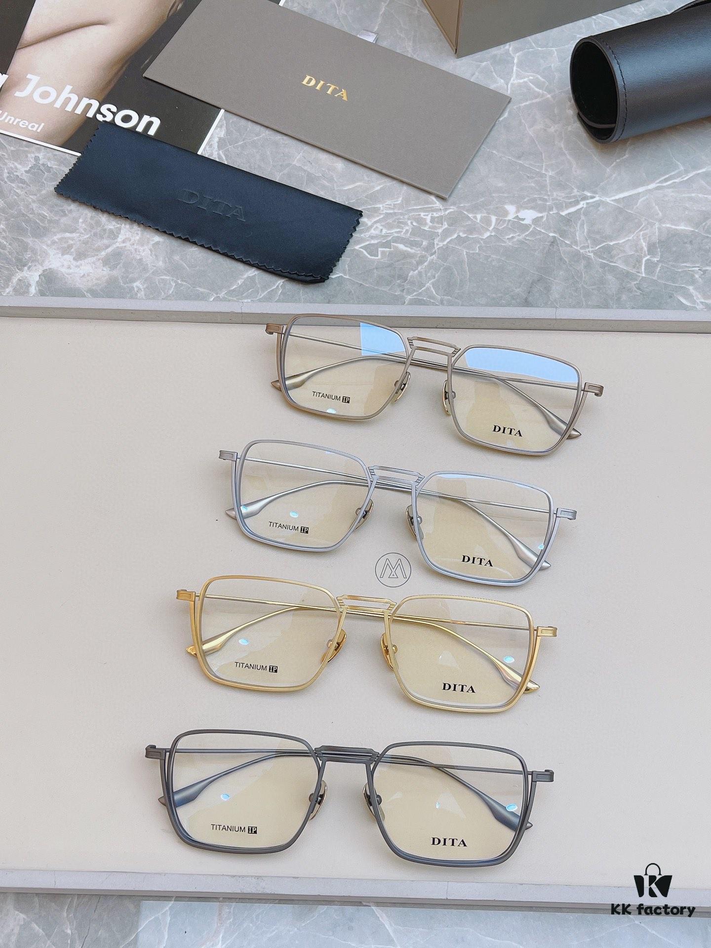 6931f6503a89a121ed547d1c Ultra-light (% Pure Titanium) IP Plated DIT* Tita Model: DTX125 Italian Classic Brand High-quality Blue Light Blocking Lenses, Unique Frame Design with Decorative Bridge, Elegant Silhouette with Refined Lines, Full of Premium Feel... Size: 54-20-145 Eyeglasses Sunglasses