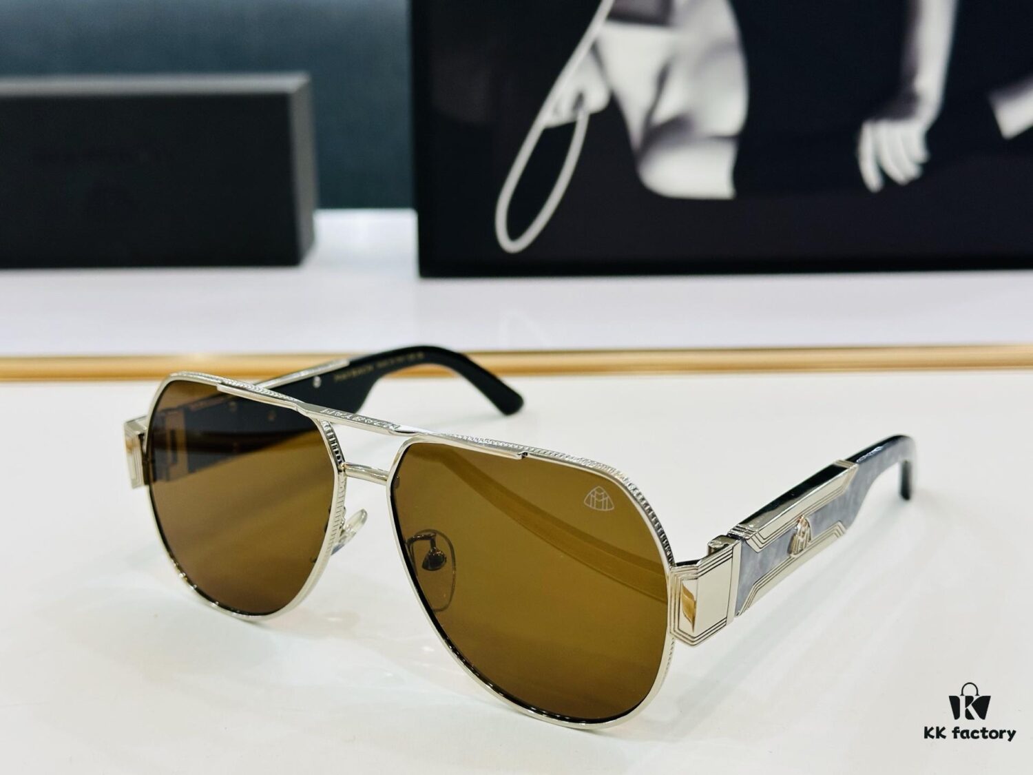High-Quality MAYBACH A12 Sunglasses, Exquisite Craftsmanship, Premium Feel, Size 60-13-145