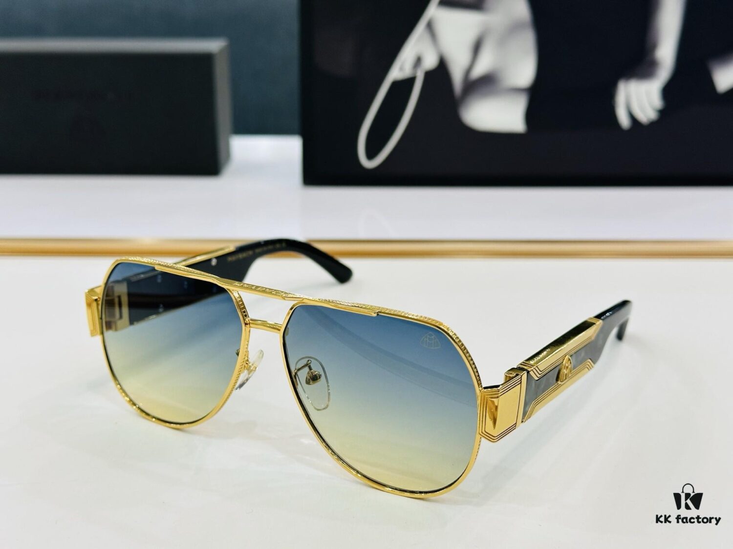 High-Quality MAYBACH A12 Sunglasses, Exquisite Craftsmanship, Premium Feel, Size 60-13-145