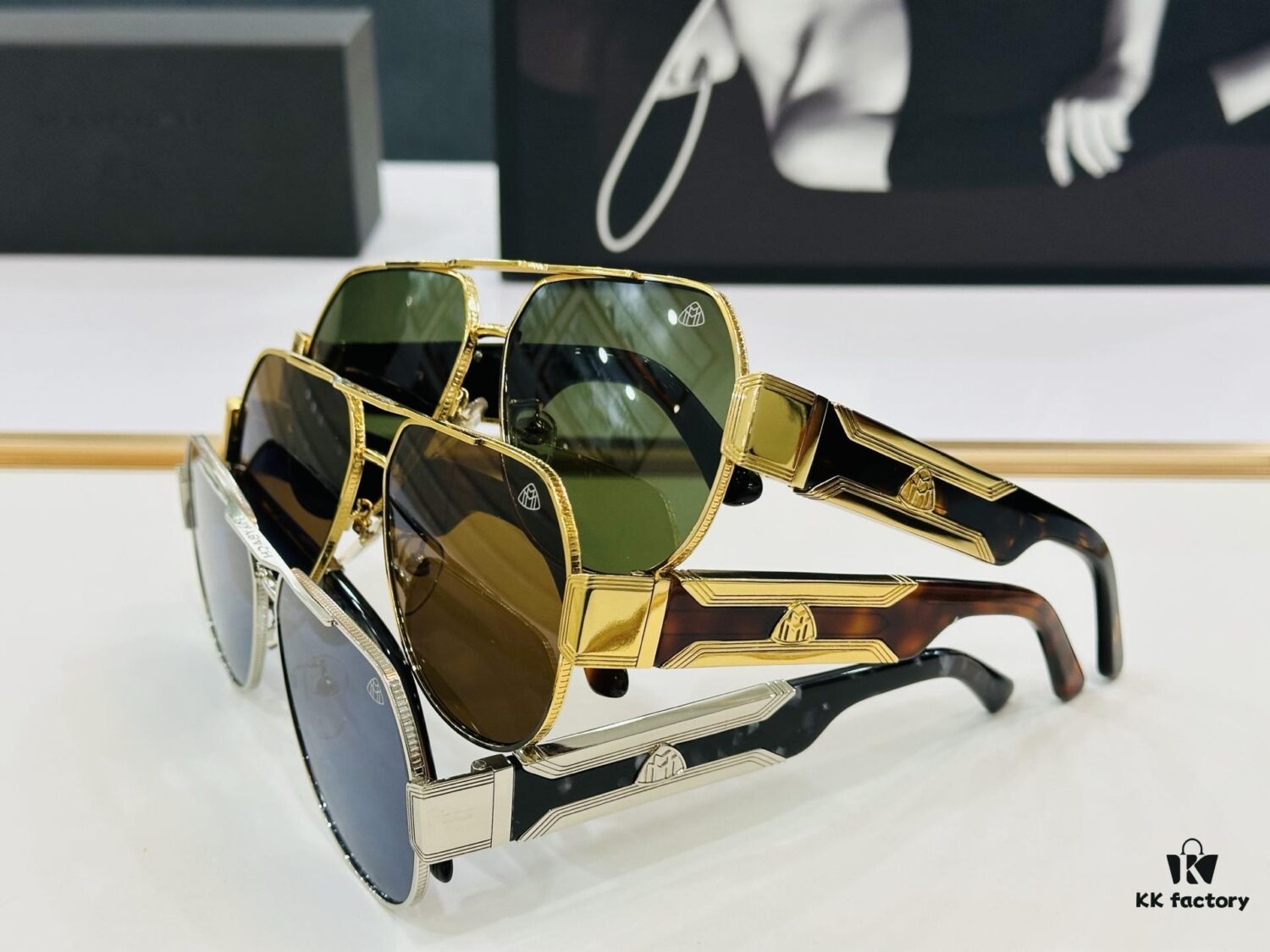 High-Quality MAYBACH A12 Sunglasses, Exquisite Craftsmanship, Premium Feel, Size 60-13-145