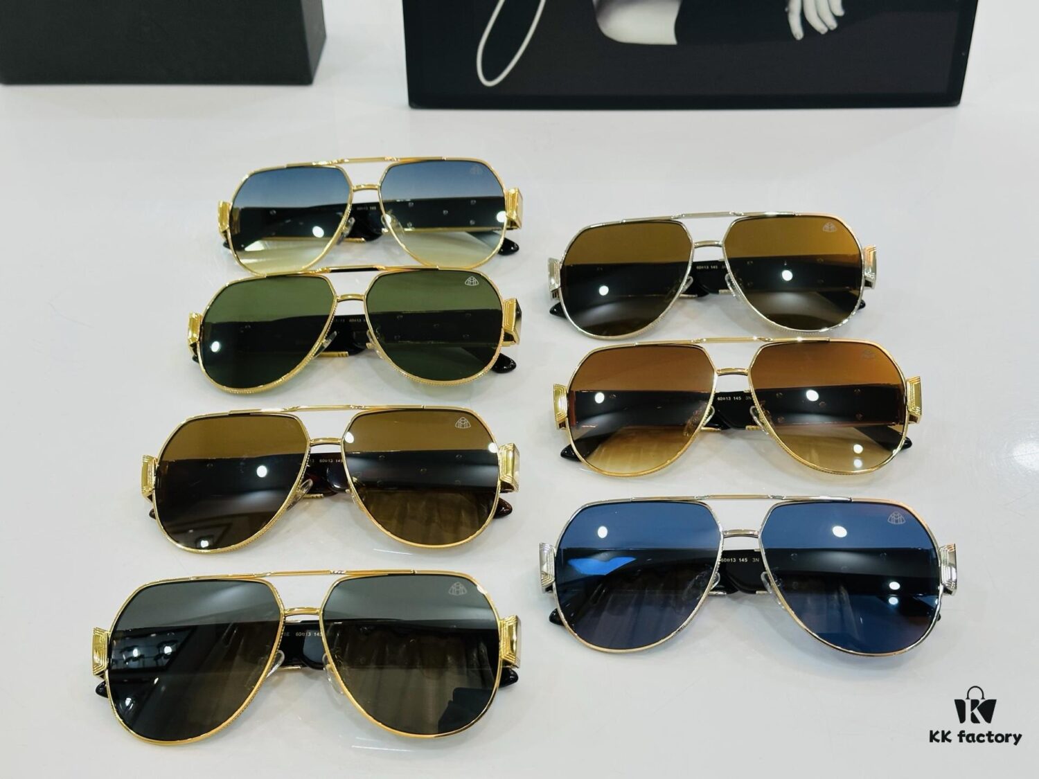 High-Quality MAYBACH A12 Sunglasses, Exquisite Craftsmanship, Premium Feel, Size 60-13-145