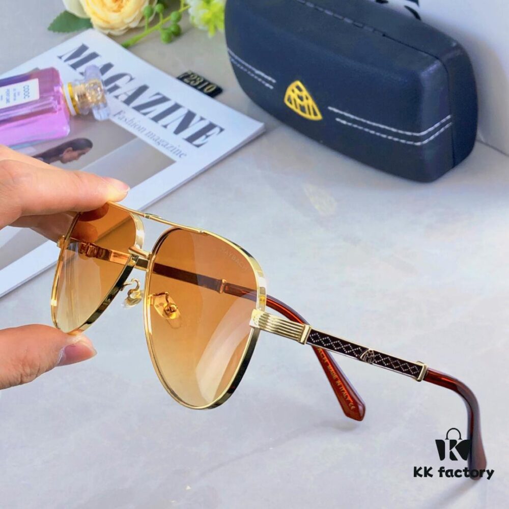 6931f66d3a89a121ed547ec6 Maybac* European and American Fashion Metal Oversized Cat-Eye Sunglasses, Double-Bridge Unisex Pilot Sun Glasses, High-End Large Frame Eyewear