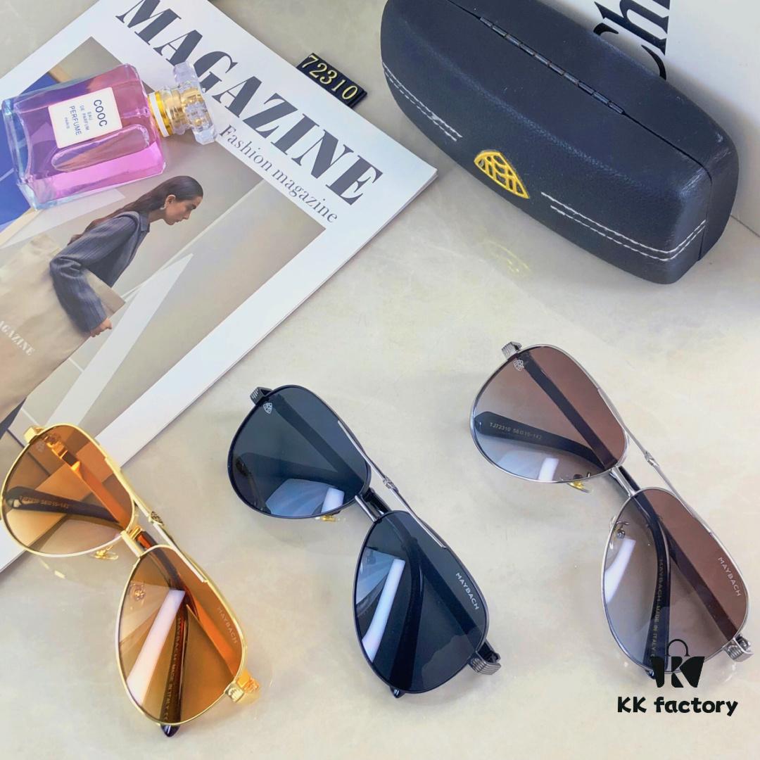 6931f66e3a89a121ed547ecc Maybac* European and American Fashion Metal Oversized Cat-Eye Sunglasses, Double-Bridge Unisex Pilot Sun Glasses, High-End Large Frame Eyewear