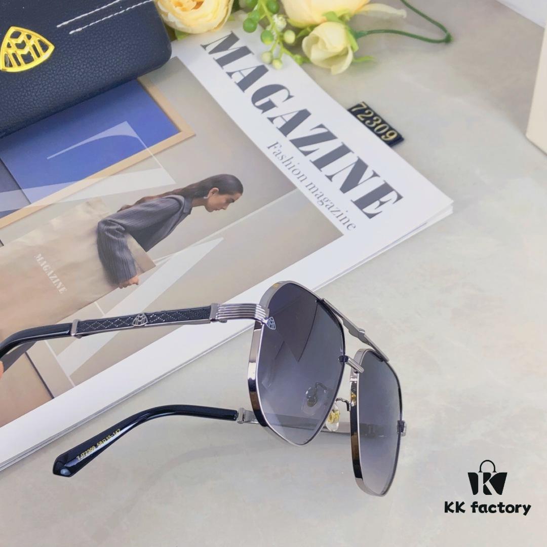 6931f6823a89a121ed547fe4 Maybac* New Men's Sunglasses Fashionable Metal Double-Bridge Large Frame Sunglasses for Driving Outdoor Activities