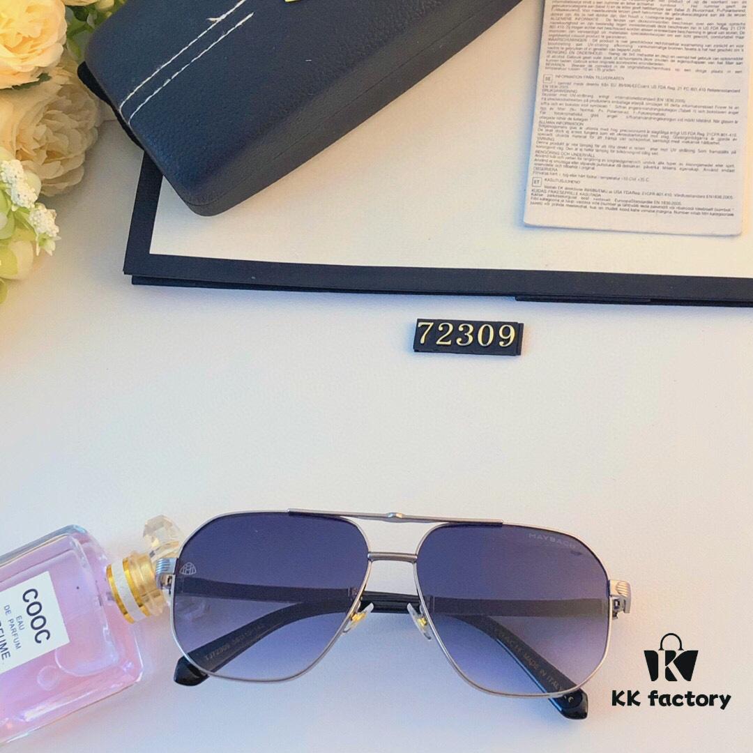6931f6fd3a89a121ed5486ac Maybach New Men's Sunglasses, Fashionable Large-Frame Metal Double-Bridge Sunglasses, Trendy Driving Eyewear
