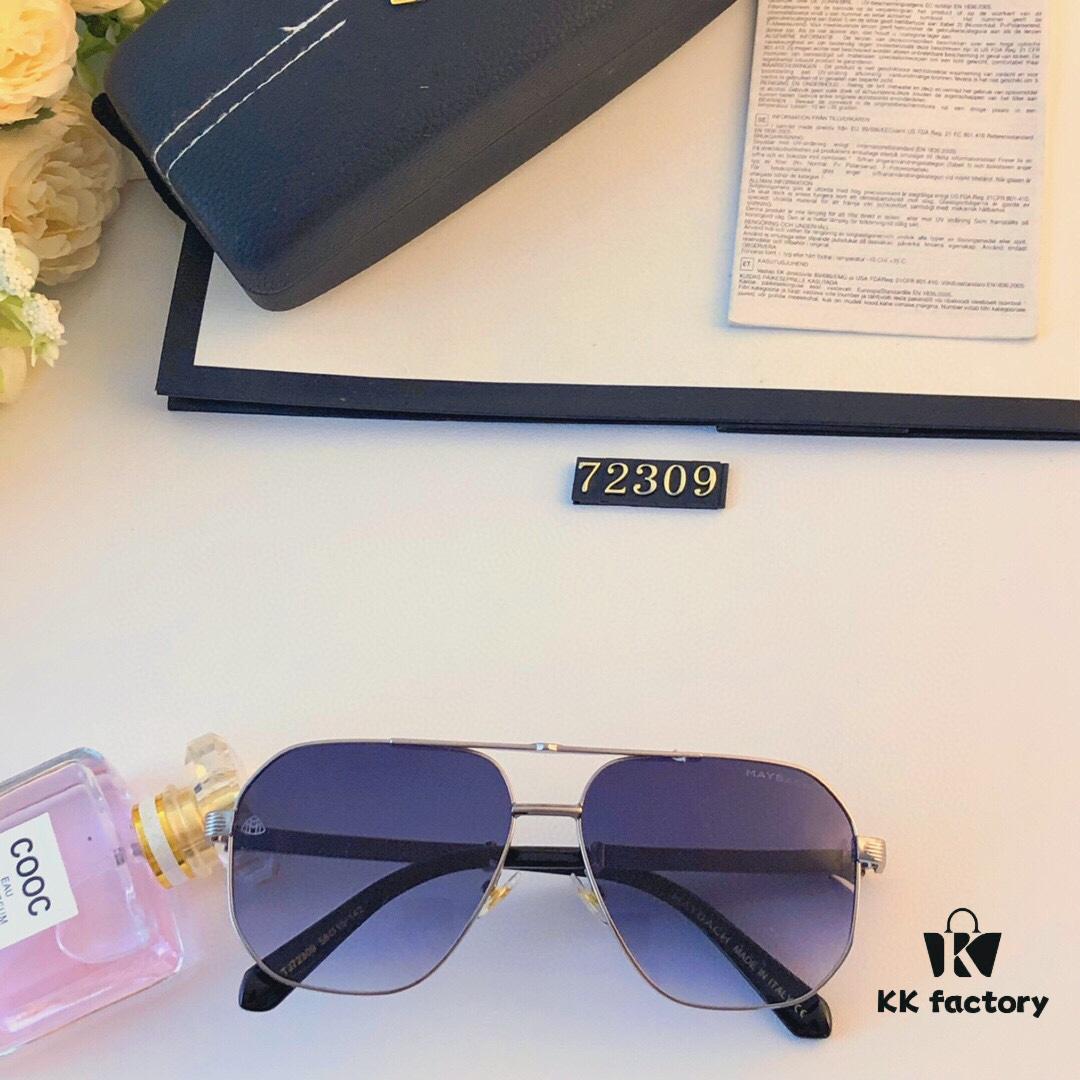 6931f6fd3a89a121ed5486ae Maybach New Men's Sunglasses, Fashionable Large-Frame Metal Double-Bridge Sunglasses, Trendy Driving Eyewear