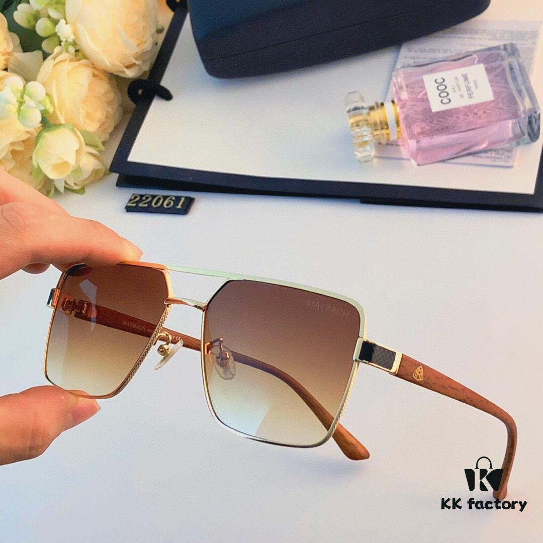 6931f71c3a89a121ed54886c Maybach Square Metal Double Bridge Men's Sunglasses, Large Frame UV Protection Fashion Trendy European and American Style Sun Glasses