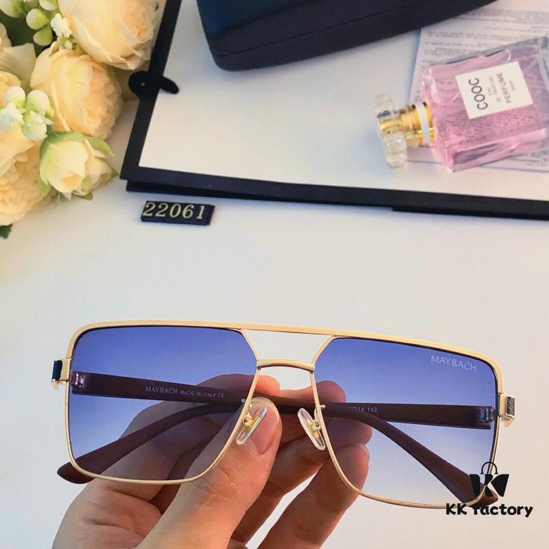 6931f71d3a89a121ed548870 Maybach Square Metal Double Bridge Men's Sunglasses, Large Frame UV Protection Fashion Trendy European and American Style Sun Glasses