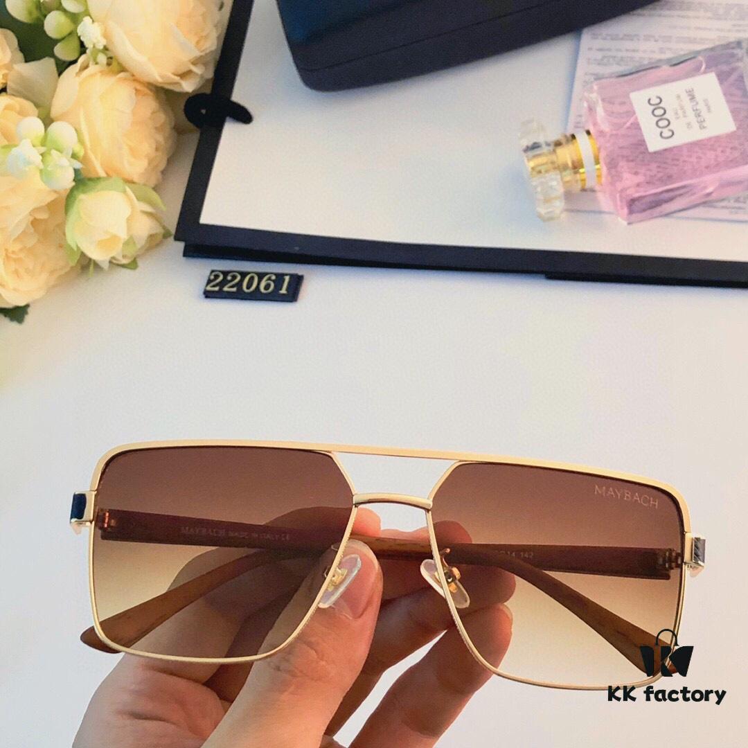 6931f71d3a89a121ed548871 Maybach Square Metal Double Bridge Men's Sunglasses, Large Frame UV Protection Fashion Trendy European and American Style Sun Glasses