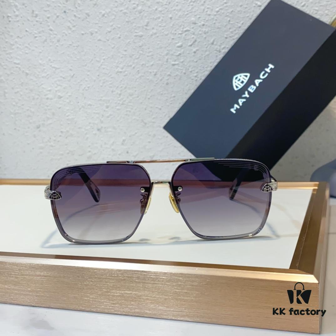 6931f7473a89a121ed548acd MAYBACH K Gold Vacuum Plated Luxury Sunglasses with HD Blue Film Lens