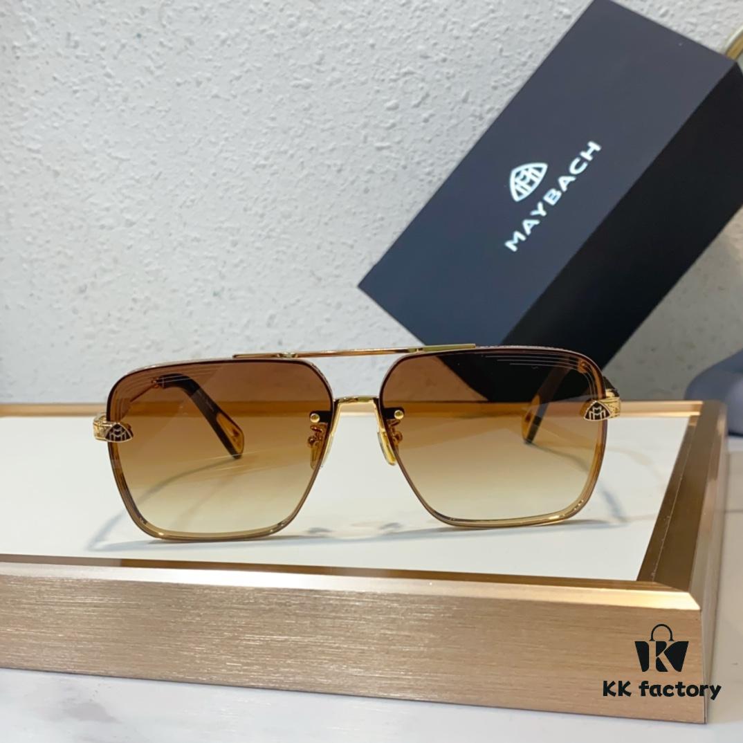 6931f7473a89a121ed548ace MAYBACH K Gold Vacuum Plated Luxury Sunglasses with HD Blue Film Lens
