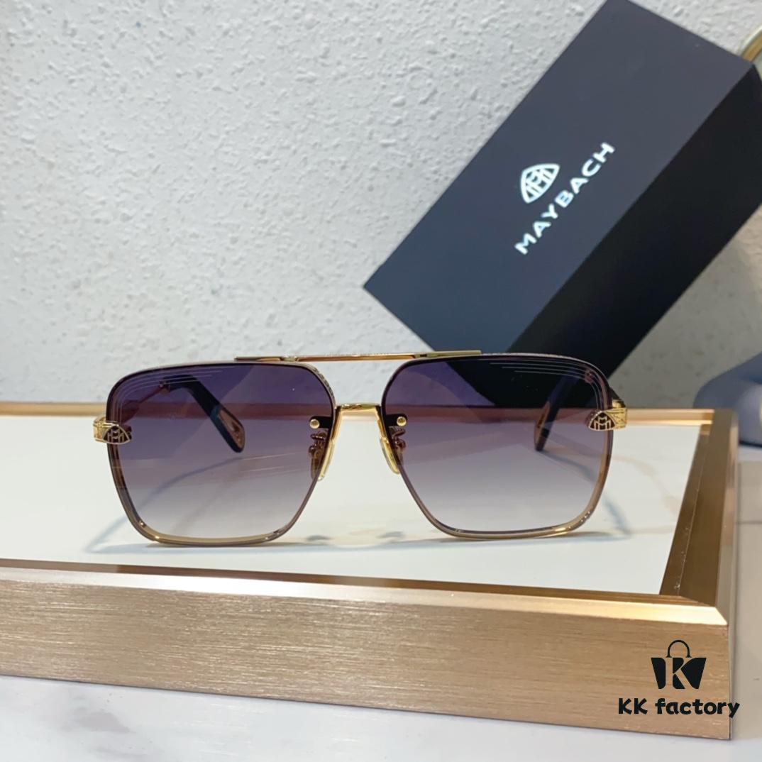 6931f7473a89a121ed548acf MAYBACH K Gold Vacuum Plated Luxury Sunglasses with HD Blue Film Lens