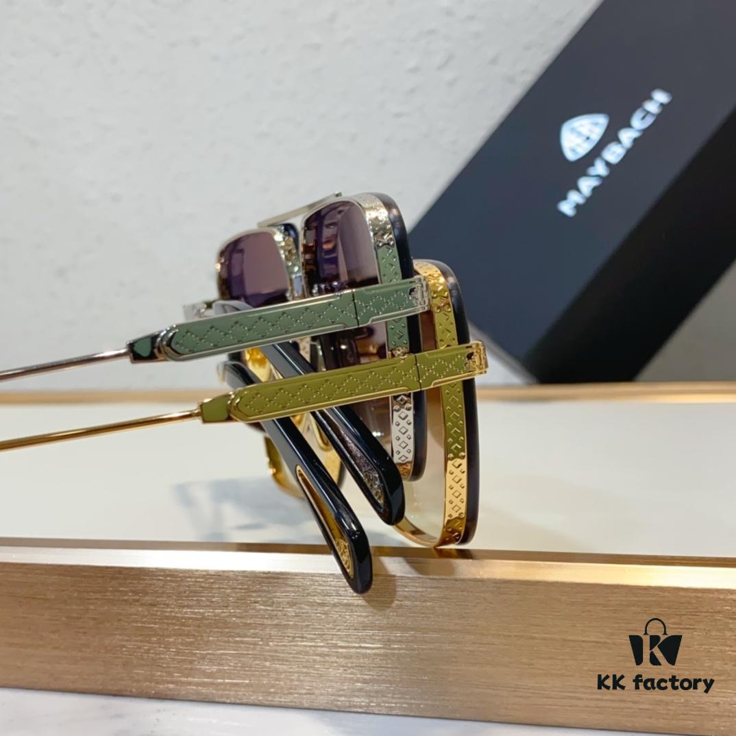 6931f7473a89a121ed548ad2 MAYBACH K Gold Vacuum Plated Luxury Sunglasses with HD Blue Film Lens