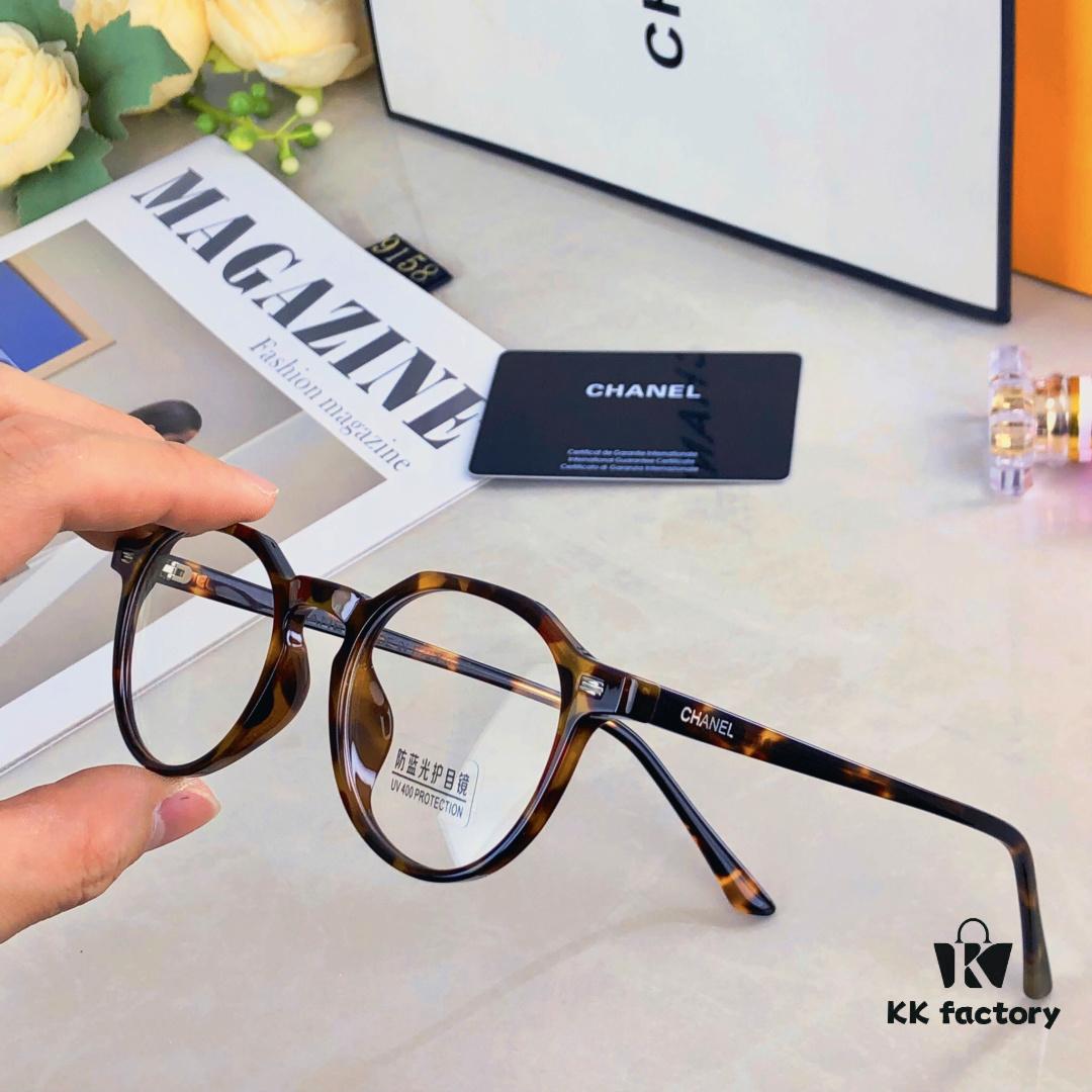 6931f7833a89a121ed548e38 Chane* Jin Chen Same Style Multi-Frame Tortoiseshell Round Eyeglasses for Women, Prescription Ready, Leopard Print Frame, Sunglasses