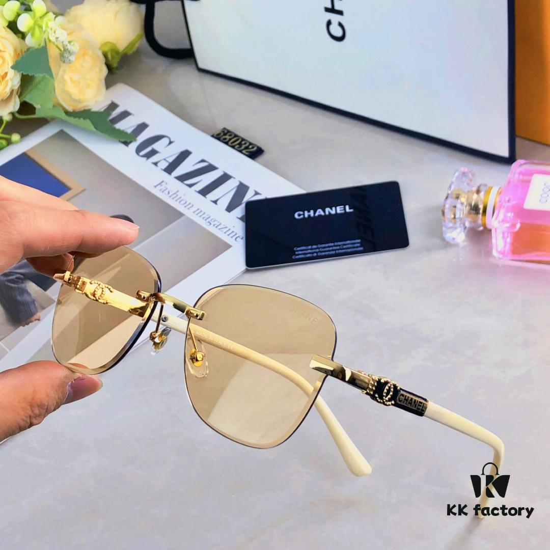 6931f7833a89a121ed548e3e Chane* European and American Fashion Small Frame Sunglasses, Retro Minimalist Rimless Street Snap Shades