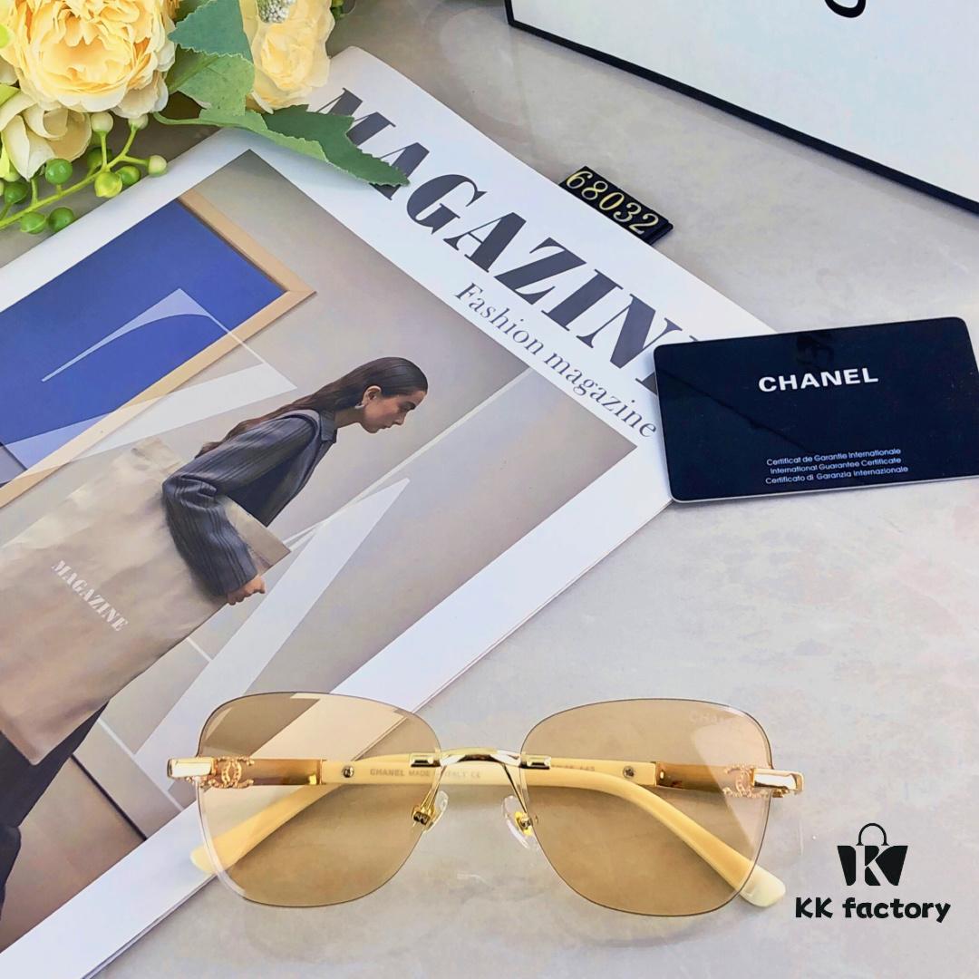 6931f7843a89a121ed548e42 Chane* European and American Fashion Small Frame Sunglasses, Retro Minimalist Rimless Street Snap Shades