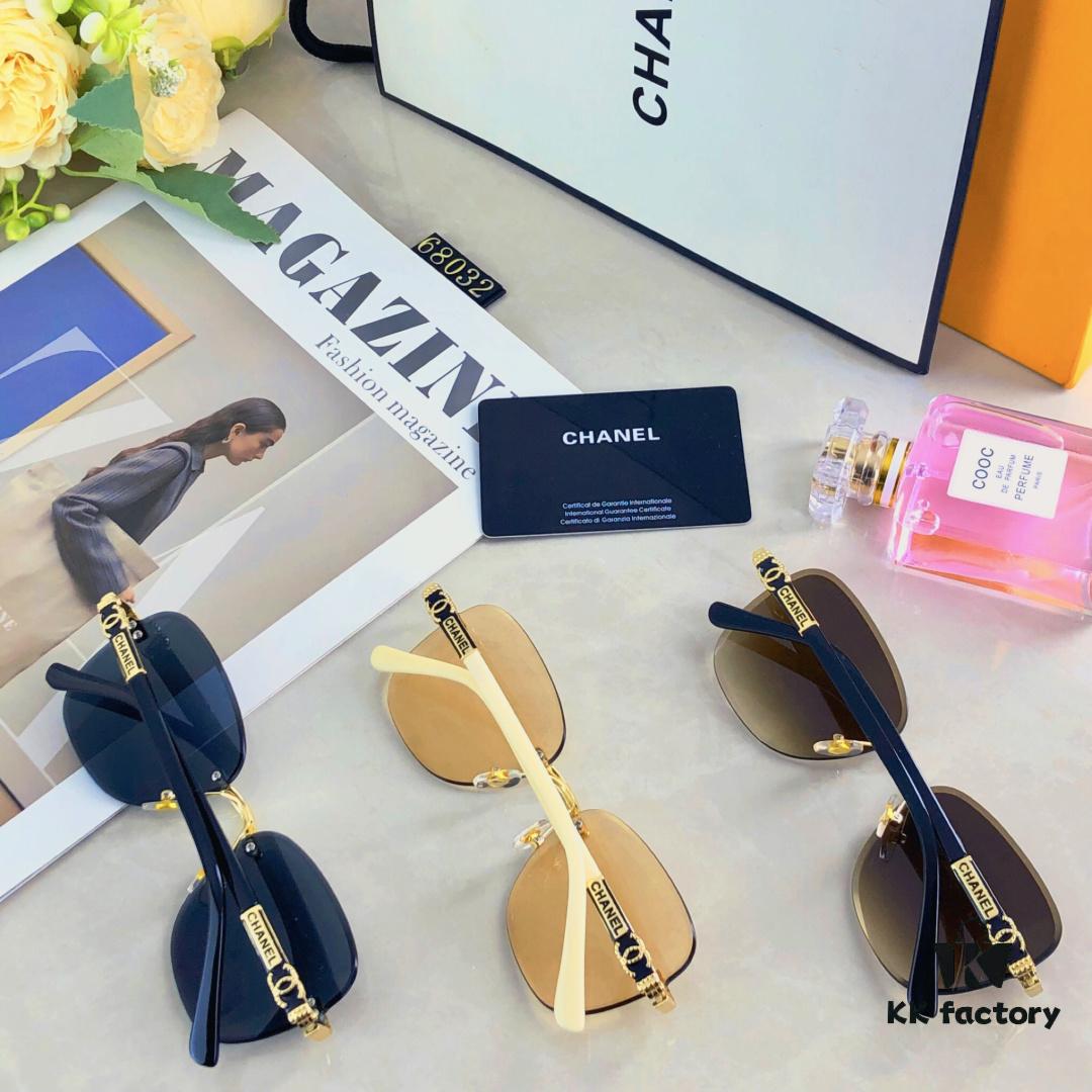 6931f7843a89a121ed548e45 Chane* European and American Fashion Small Frame Sunglasses, Retro Minimalist Rimless Street Snap Shades
