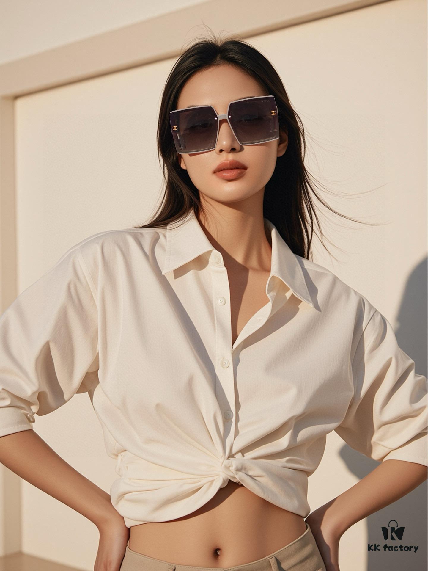 6931f7913a89a121ed548f04 CHANEL 2025 New Arrival Trendy Fashion Square Frame Sunglasses for Women, HD Thickened Polarized UV Protection Shades, Comfortable Wear, Influencer Favorite Style 🕶️