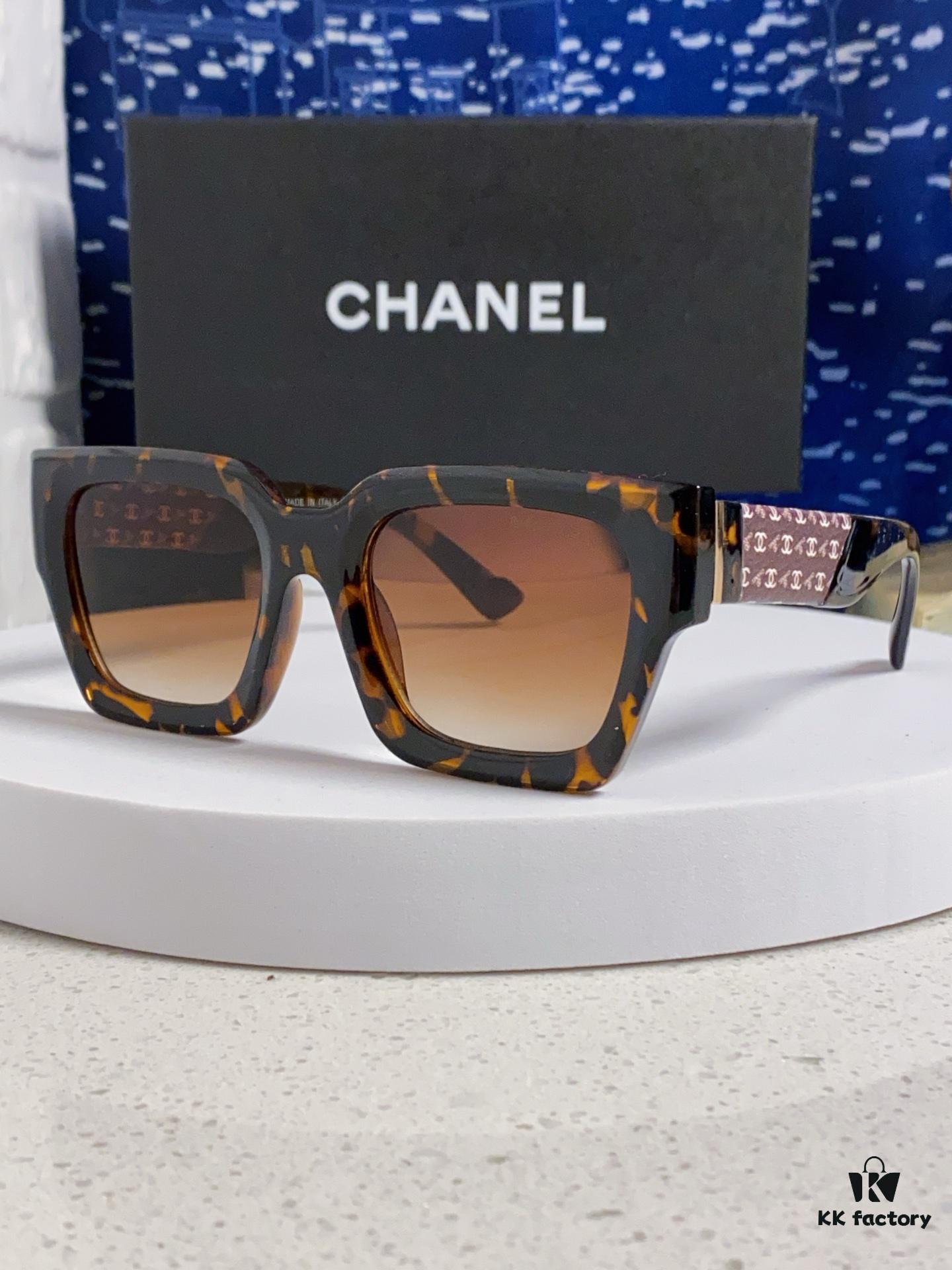 6931f7953a89a121ed548f3a CHANEL 2024 New Arrival Trendy Fashion Square Frame Sunglasses for Women, Comfortable Wear, Influencer Favorite, High-Definition Thick Polarized Lens Sunglasses