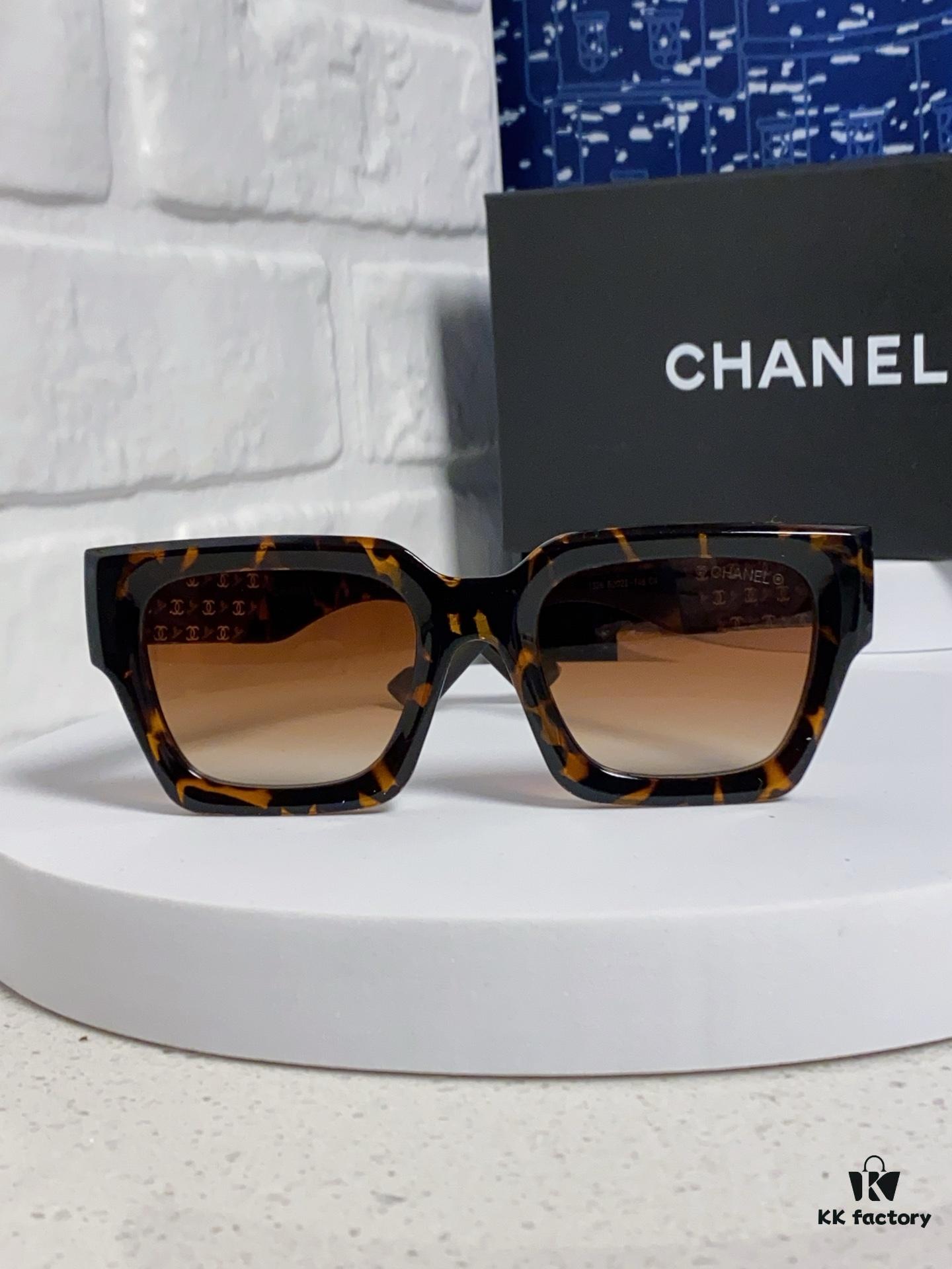 6931f7953a89a121ed548f3b CHANEL 2024 New Arrival Trendy Fashion Square Frame Sunglasses for Women, Comfortable Wear, Influencer Favorite, High-Definition Thick Polarized Lens Sunglasses
