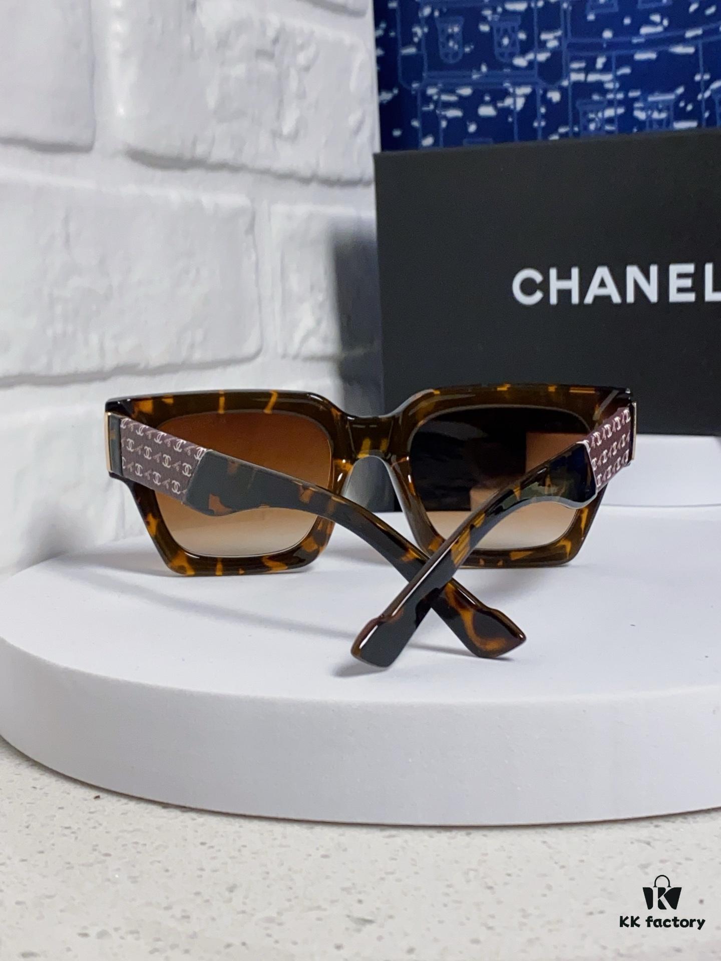 6931f7953a89a121ed548f3c CHANEL 2024 New Arrival Trendy Fashion Square Frame Sunglasses for Women, Comfortable Wear, Influencer Favorite, High-Definition Thick Polarized Lens Sunglasses