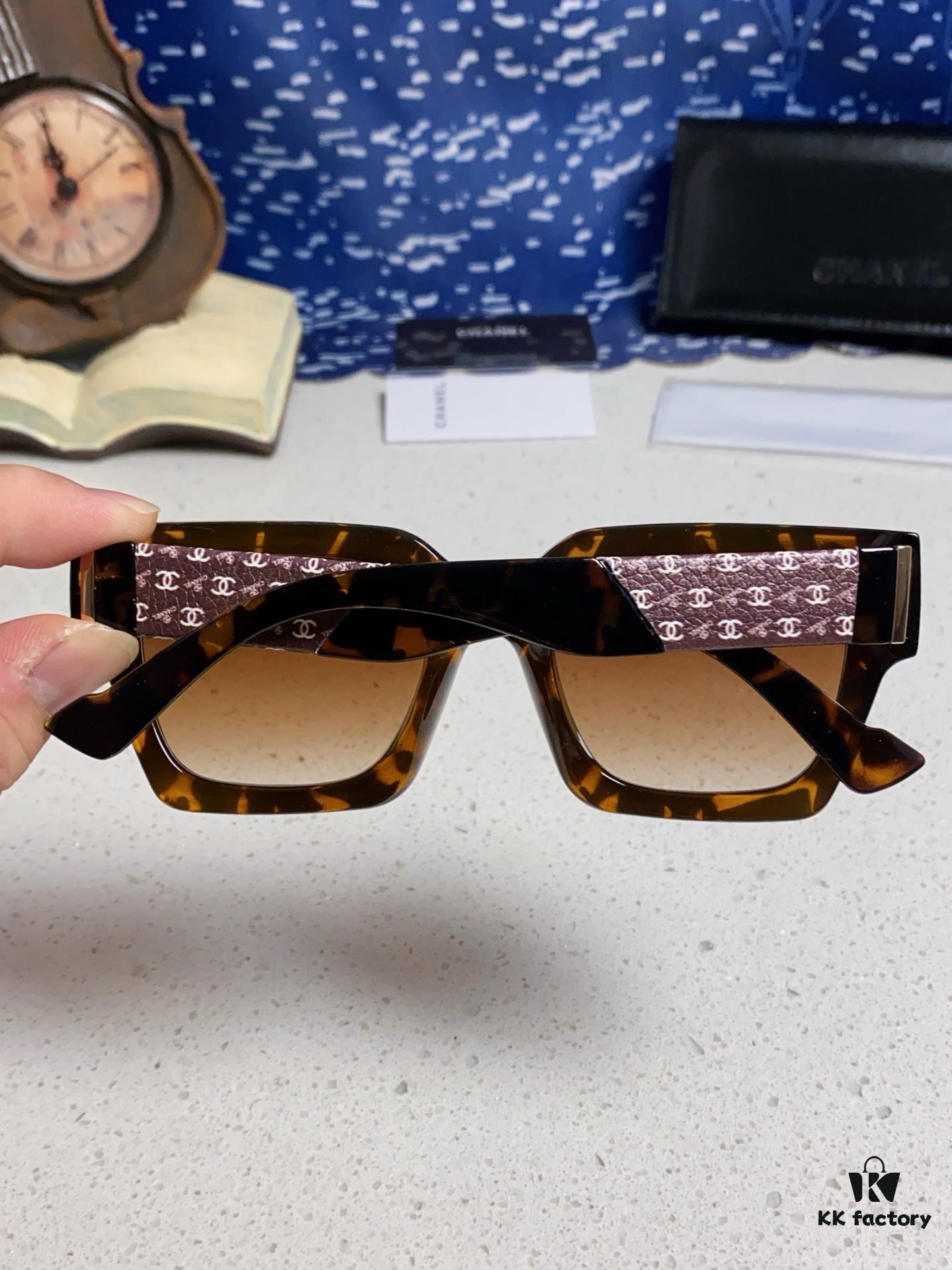 6931f7953a89a121ed548f3e CHANEL 2024 New Arrival Trendy Fashion Square Frame Sunglasses for Women, Comfortable Wear, Influencer Favorite, High-Definition Thick Polarized Lens Sunglasses