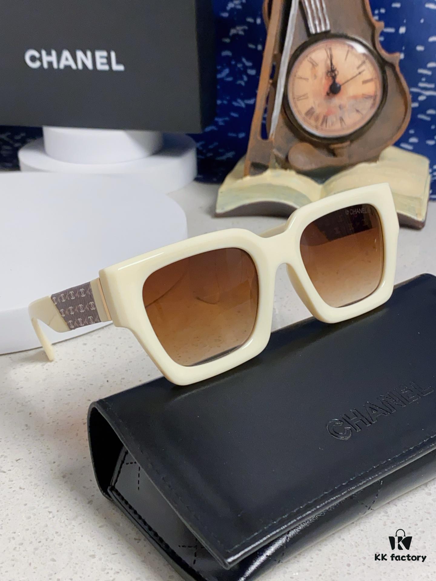 6931f7963a89a121ed548f4d CHANEL 2024 New Arrival Trendy Fashion Square Frame Sunglasses for Women, High-Definition Thick Polarized UV Protection Shades